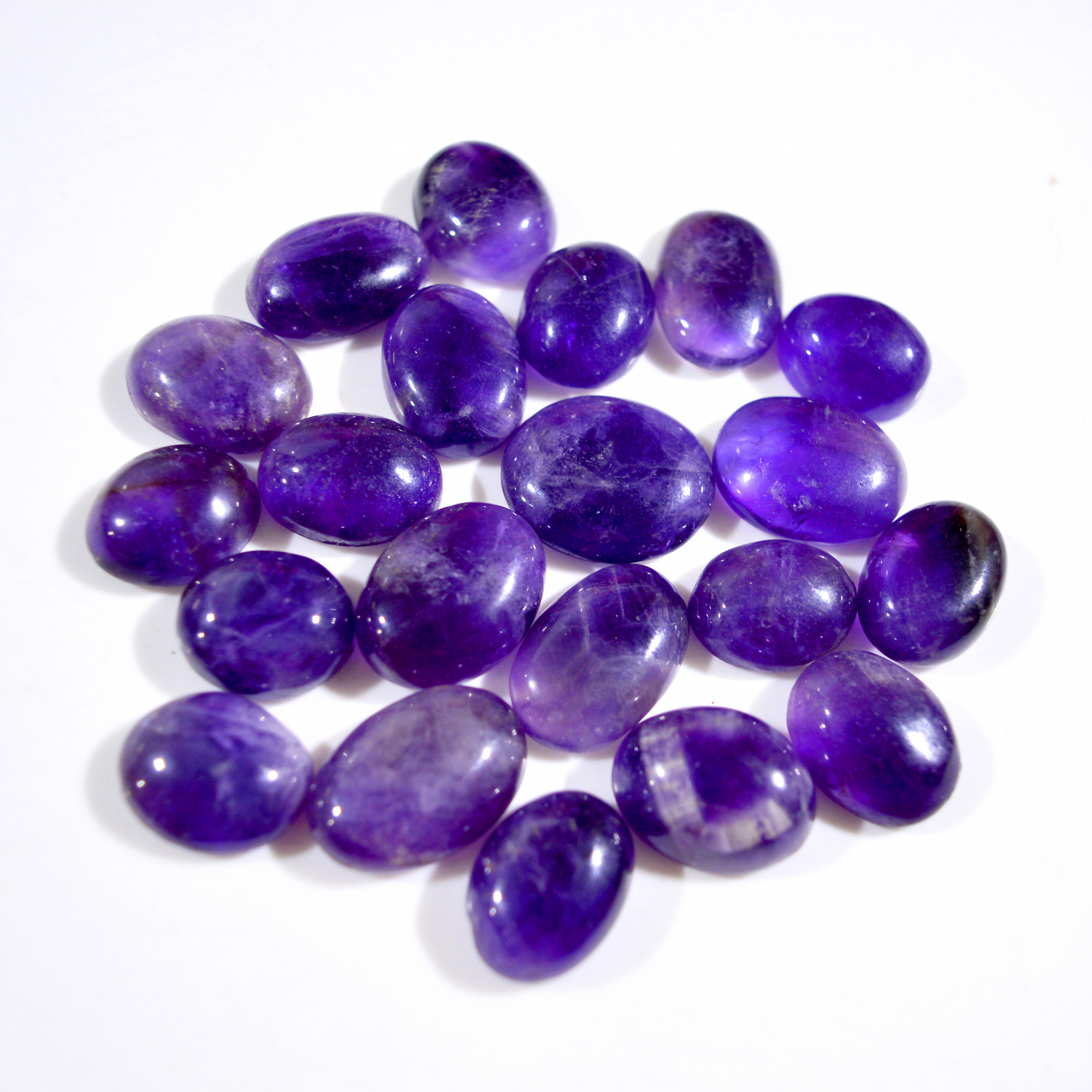 21Pcs 384 Cts Natural Purple Amethyst Cabochon Gemstone Lot Mixed Shapes For Pendants Handmade Jewelry Supplies 20x14 15x11mm14801