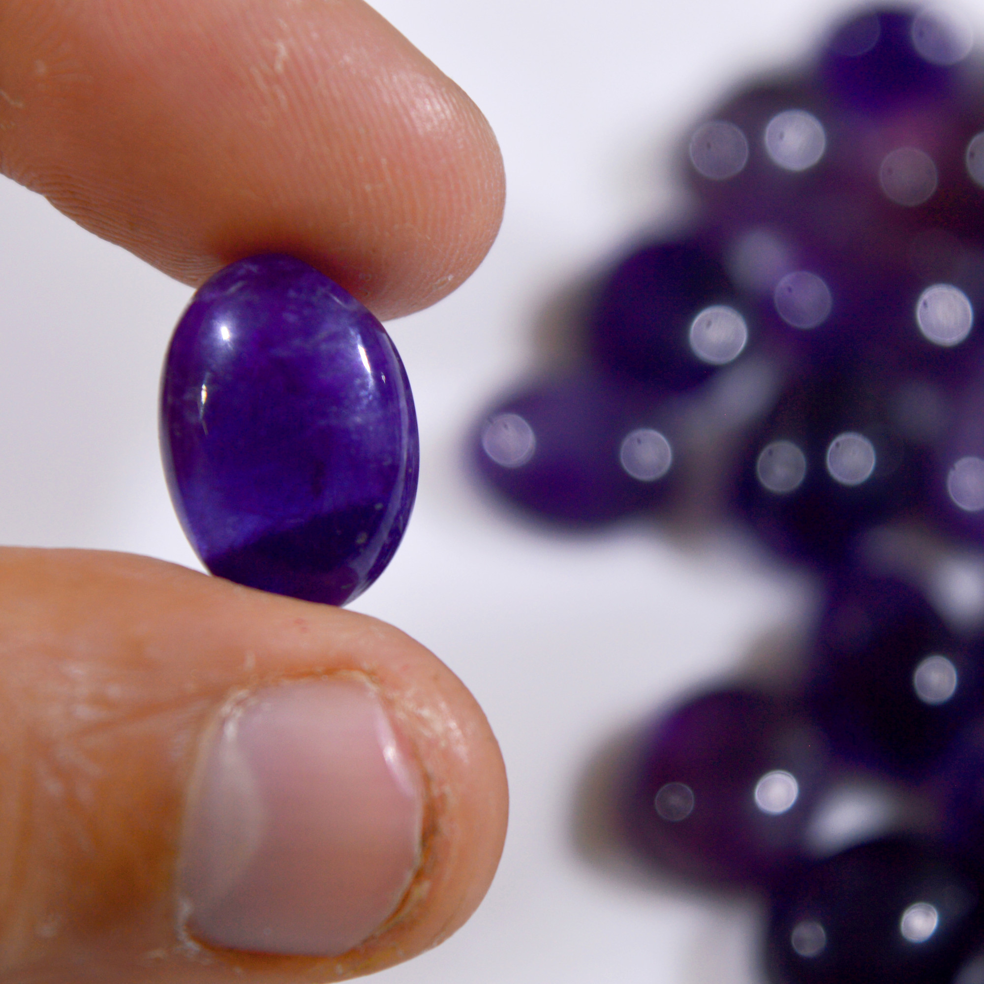 40Pcs 485 Cts Natural Purple Amethyst Cabochon Gemstone Lot Mixed Shapes For Pendants Handmade Jewelry Supplies 15x11 14x10mm R-14802