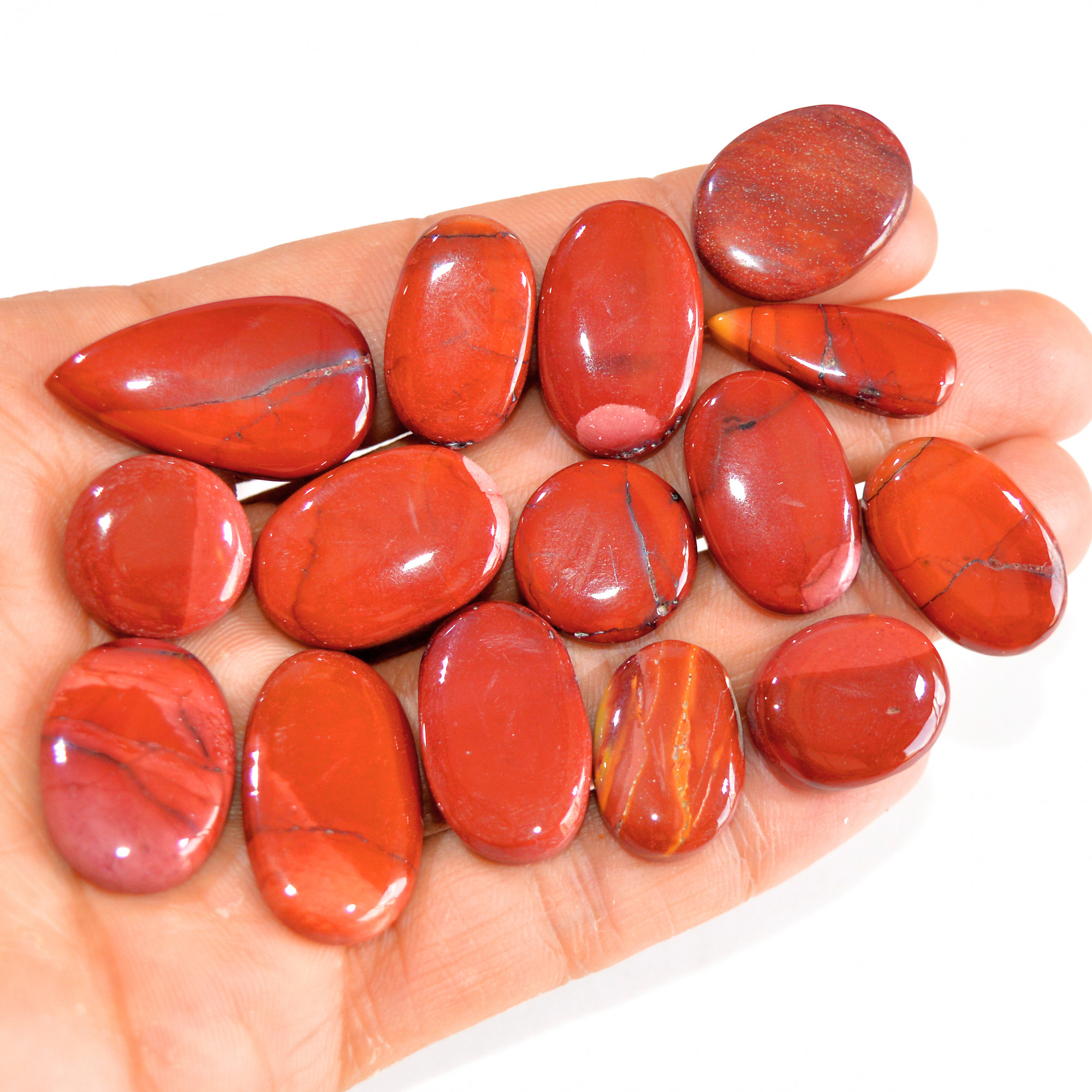 15 Pcs 254 Cts Natural Mookaite Jasper Cabochon Loose Semi Precious Wholesale Lot For Silver Jewelry Making 26x15 15x15mm 15127
