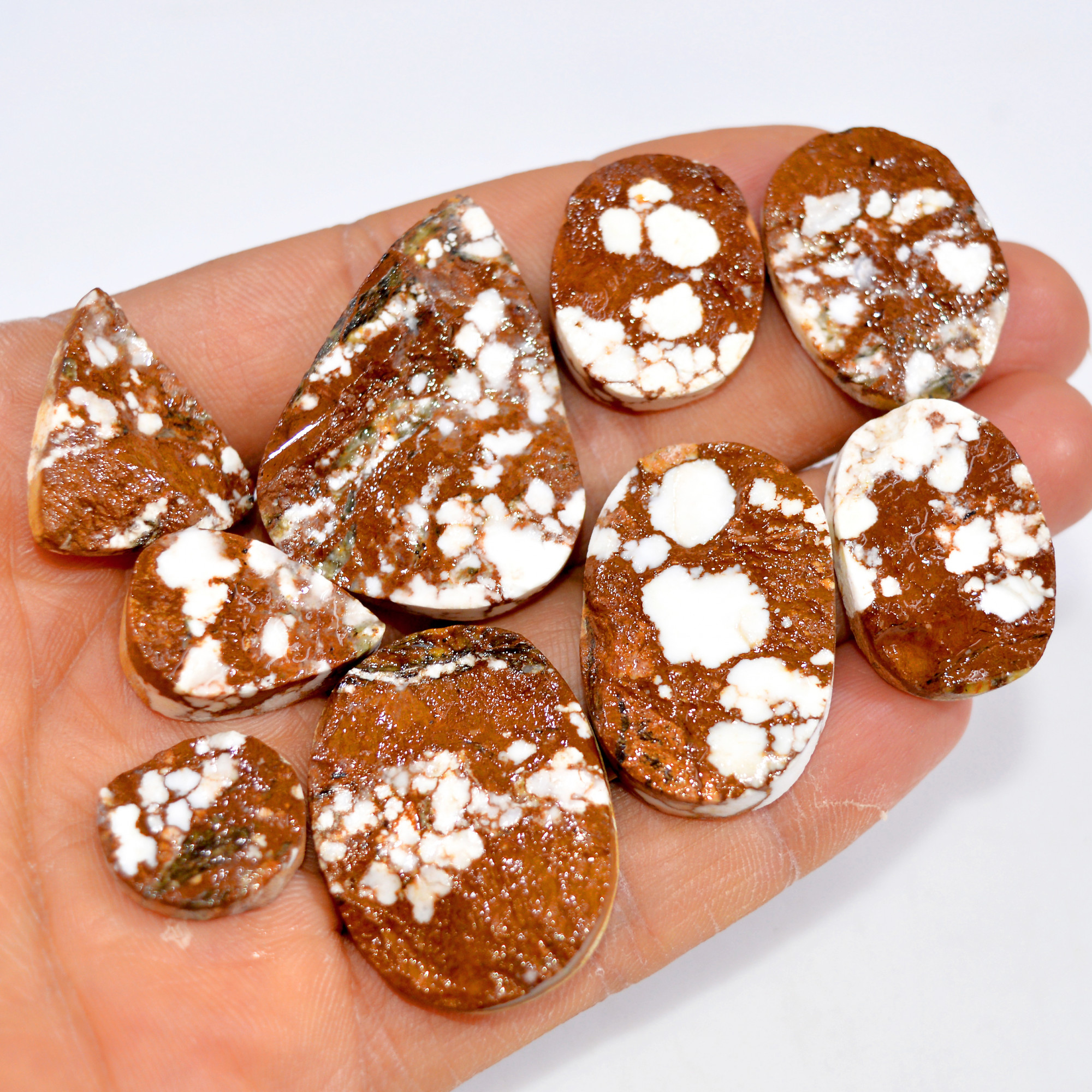 9 Pcs 253 Cts Natural Wild Horse Jasper Druzy Gemstone Lot Mixed Shapes For Pendants Handmade Jewelry Supplies 36x26 15x15mm 15442