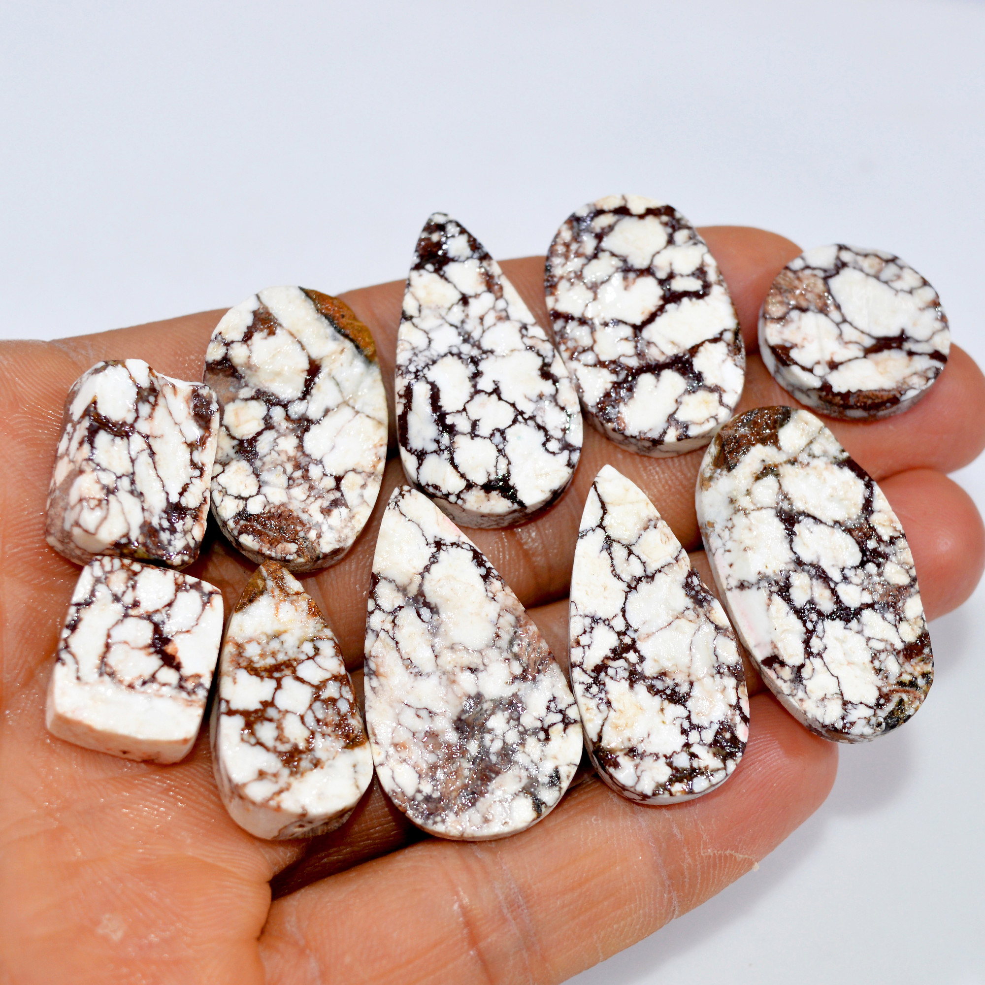 10 Pcs 224 Cts Natural Wild Horse Jasper Druzy Gemstone Lot Mixed Shapes For Pendants Handmade Jewelry Supplies 32x17 15x11mm 15452