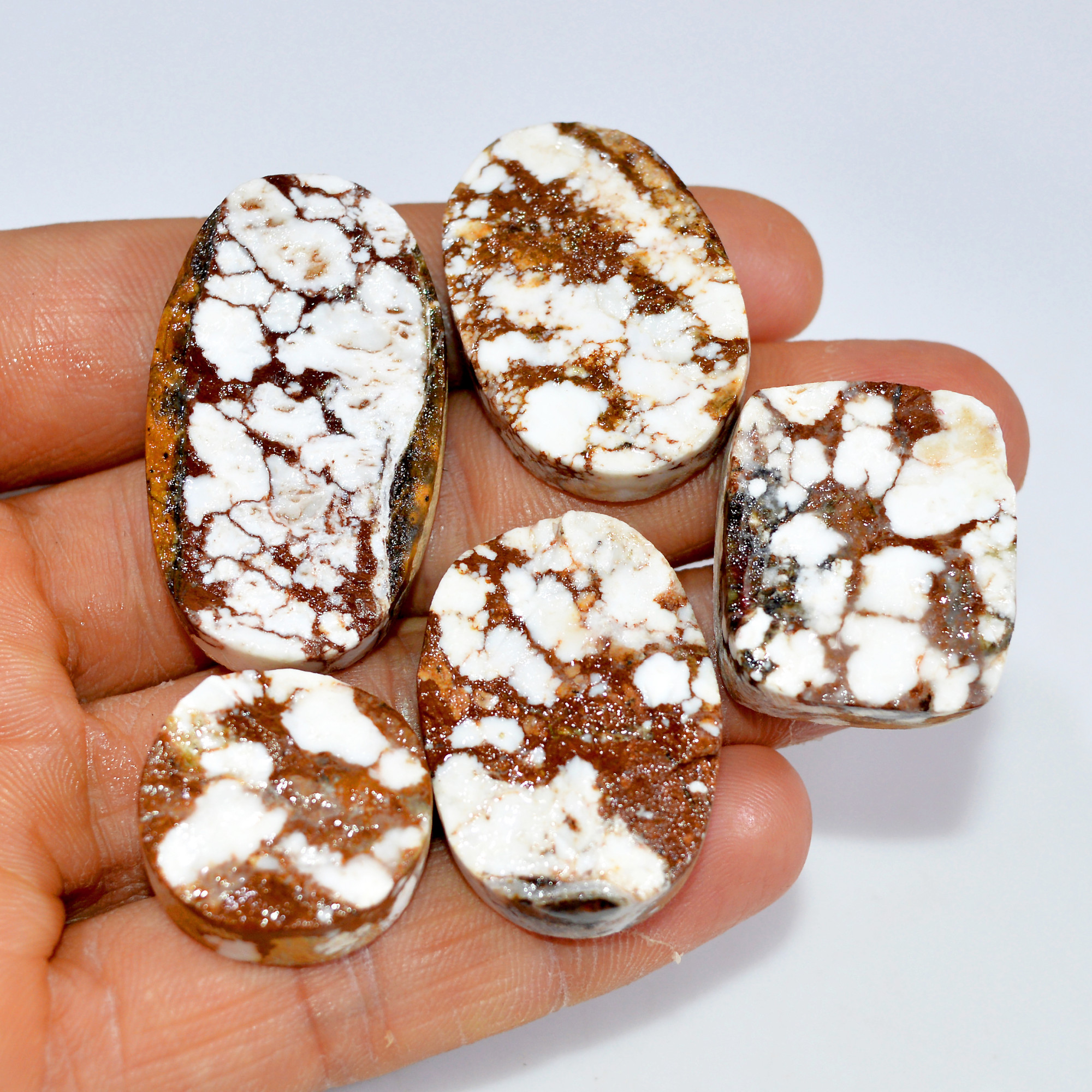 5 Pcs 260 Cts Natural Wild Horse Jasper Druzy Gemstone Lot Mixed Shapes For Pendants Handmade Jewelry Supplies 40x21 20x20mm 15454