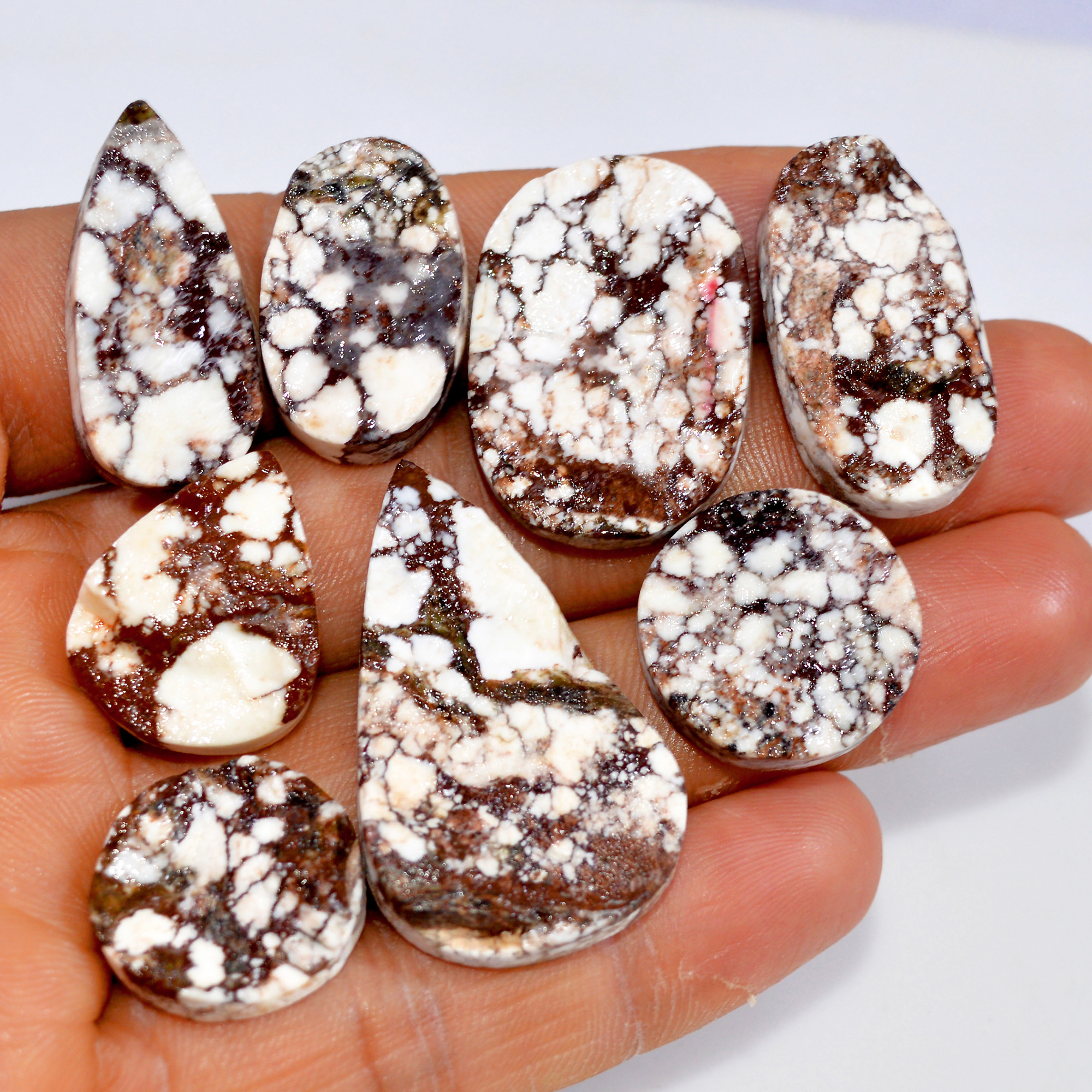 8 Pcs 191 Cts Natural Wild Horse Jasper Druzy Gemstone Lot Mixed Shapes For Pendants Handmade Jewelry Supplies 36x20 17x17mm 15458