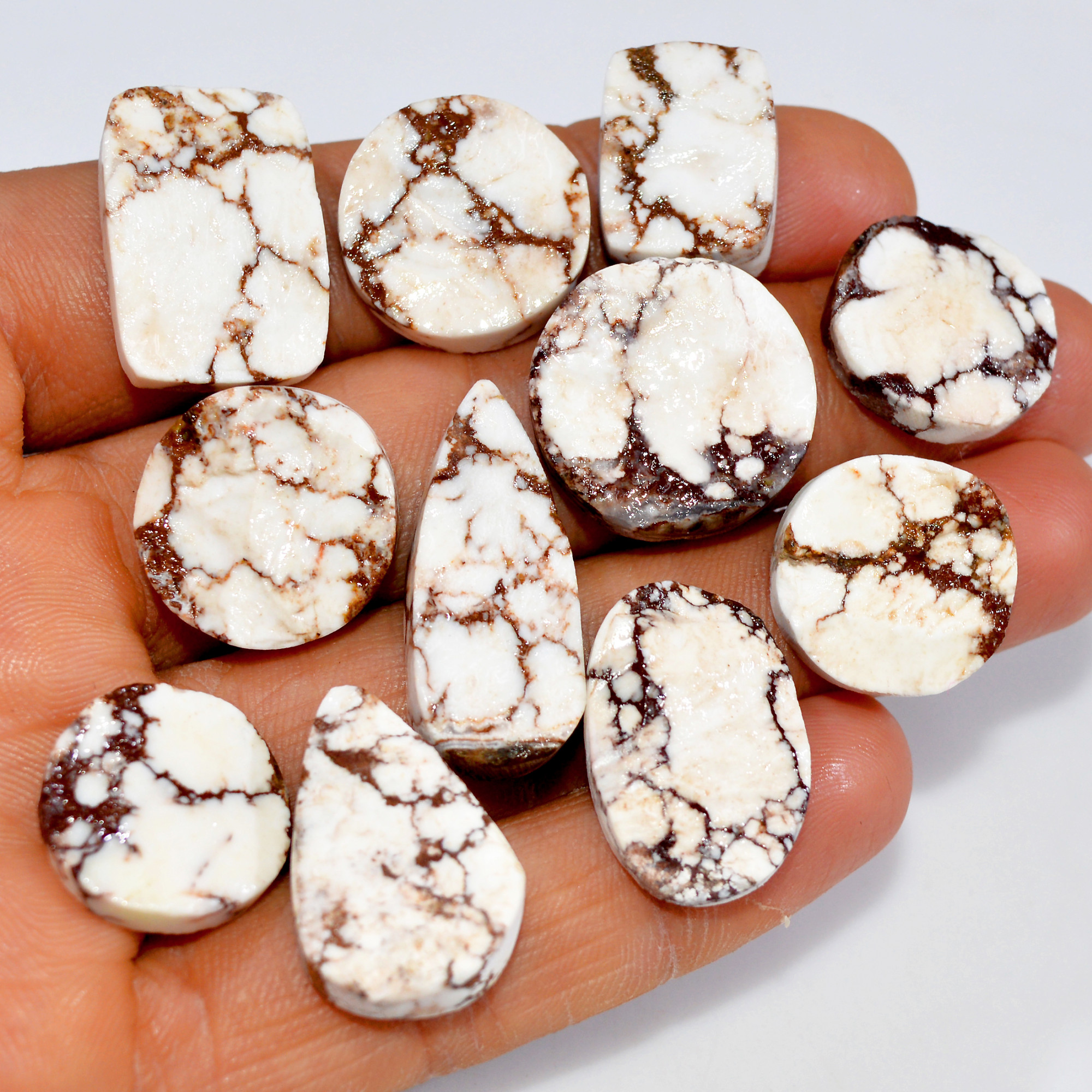 11 Pcs 204 Cts Natural Wild Horse Jasper Druzy Gemstone Lot Mixed Shapes For Pendants Handmade Jewelry Supplies 21x15 16x16mm 15460