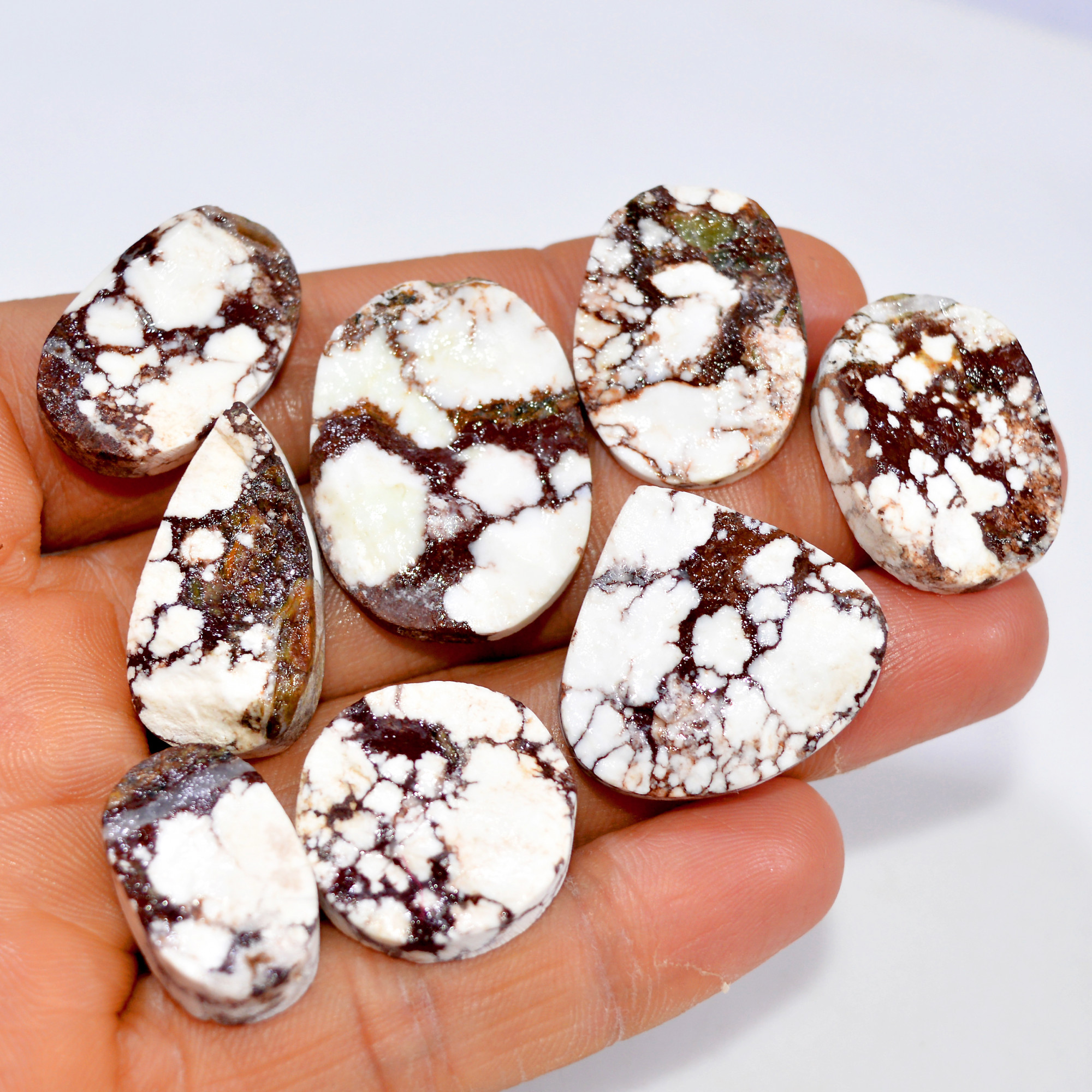 8 Pcs 212 Cts Natural Wild Horse Jasper Druzy Gemstone Lot Mixed Shapes For Pendants Handmade Jewelry Supplies 30x20 20x10mm 15461