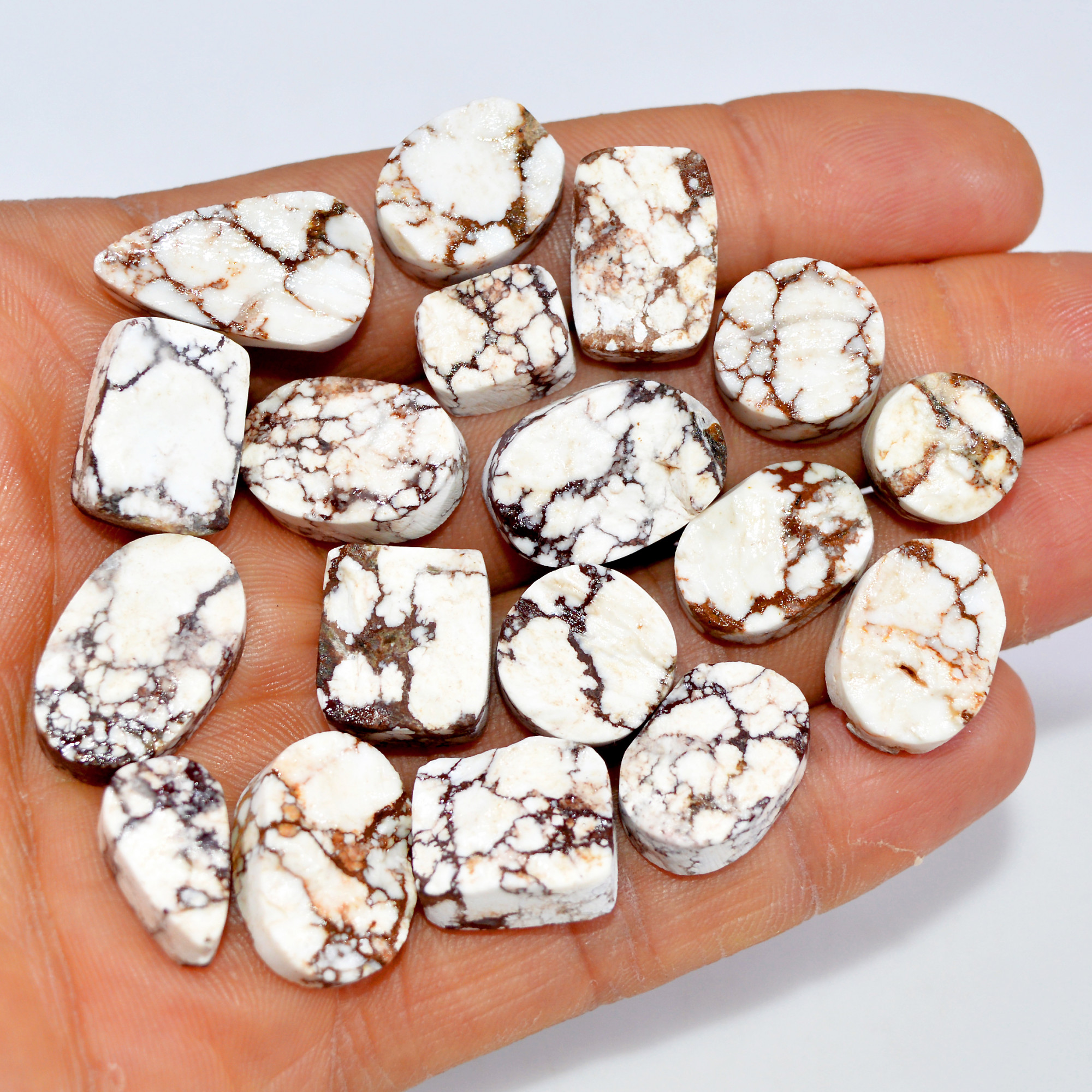 18 Pcs 239 Cts Natural Wild Horse Jasper Druzy Gemstone Mixed Shapes Craft Supply Stones For Silver Jewelry Making 19x11 10x8mm 15468