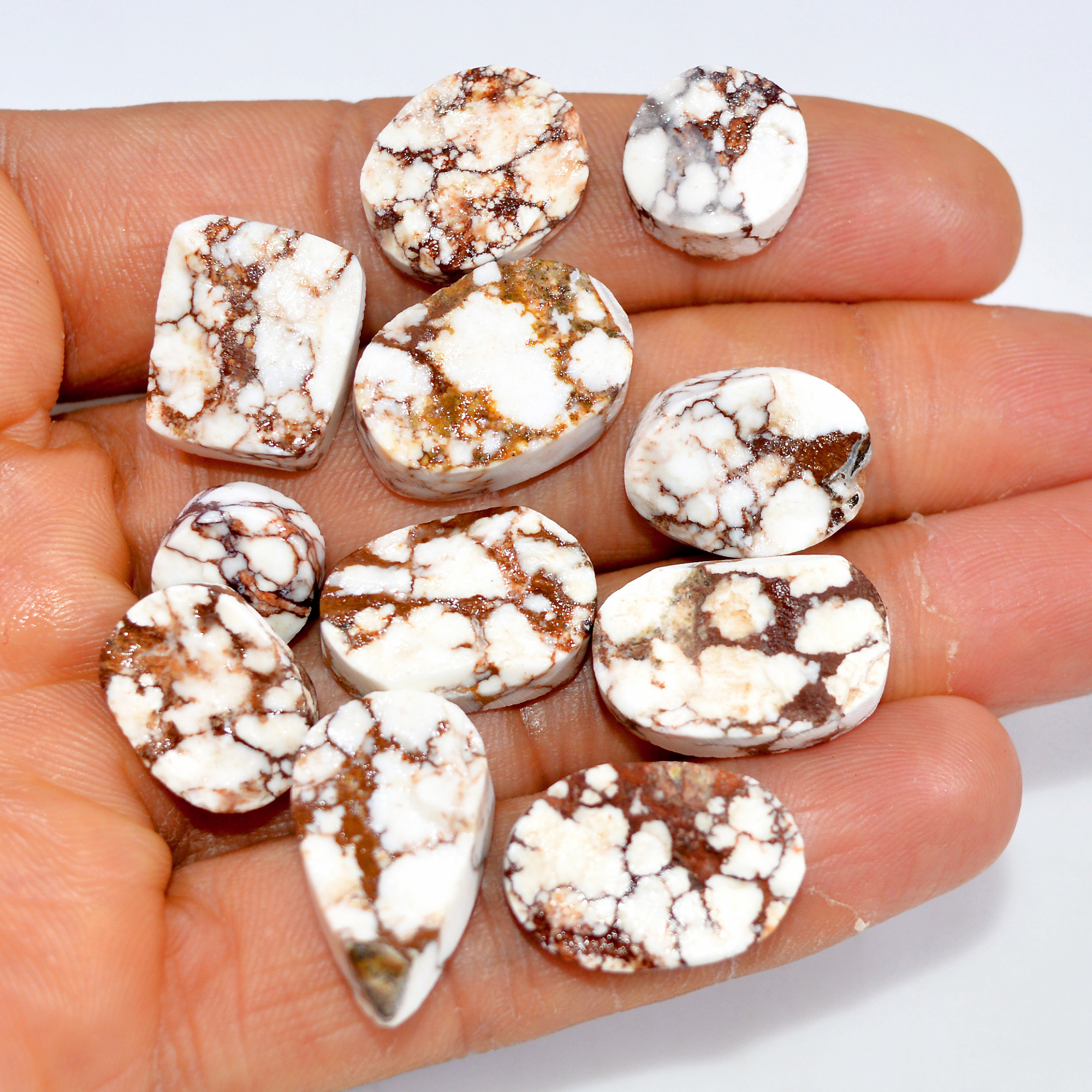 11 Pcs 151 Cts Natural Wild Horse Jasper Druzy Gemstone Mixed Shapes Craft Supply Stones For Silver Jewelry Making 20x10 10x10mm 15471