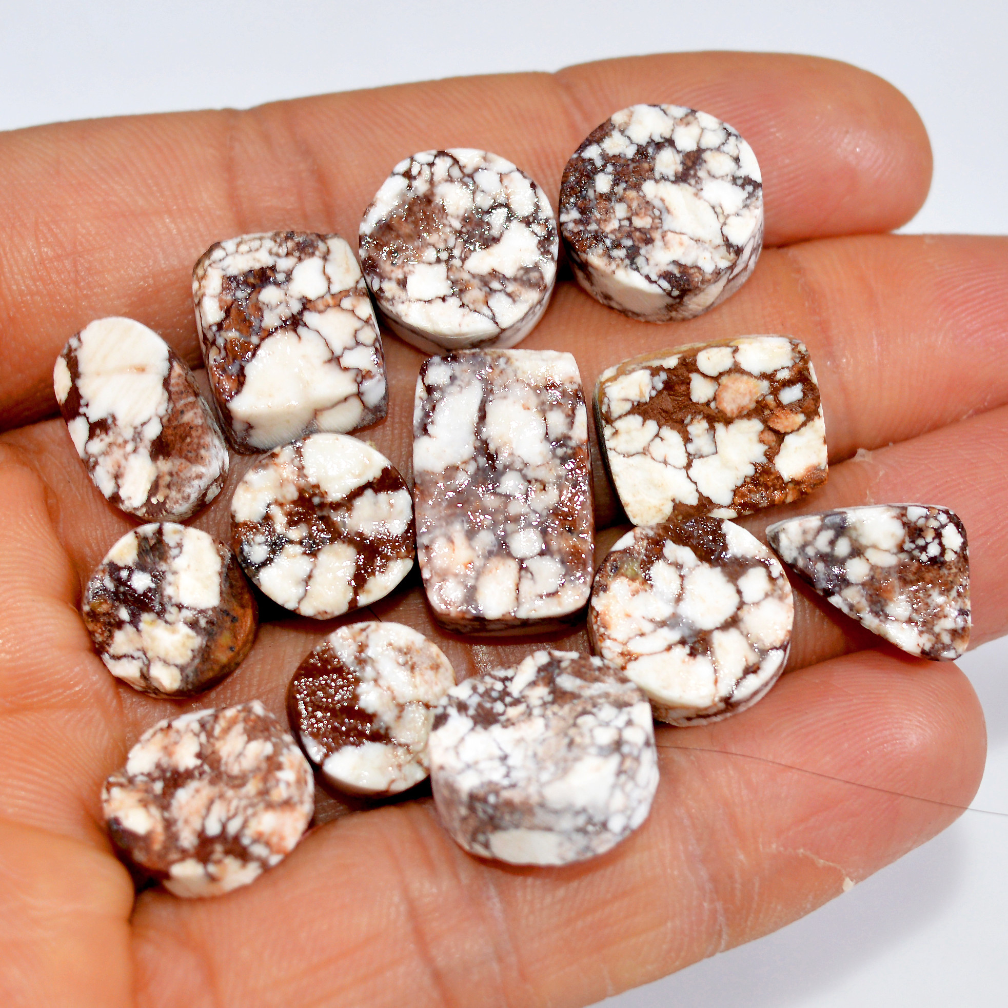 13 Pcs 124 Cts Natural Wild Horse Jasper Druzy Gemstone Mixed Shapes Craft Supply Stones For Silver Jewelry Making 16x10 9x9mm 15472