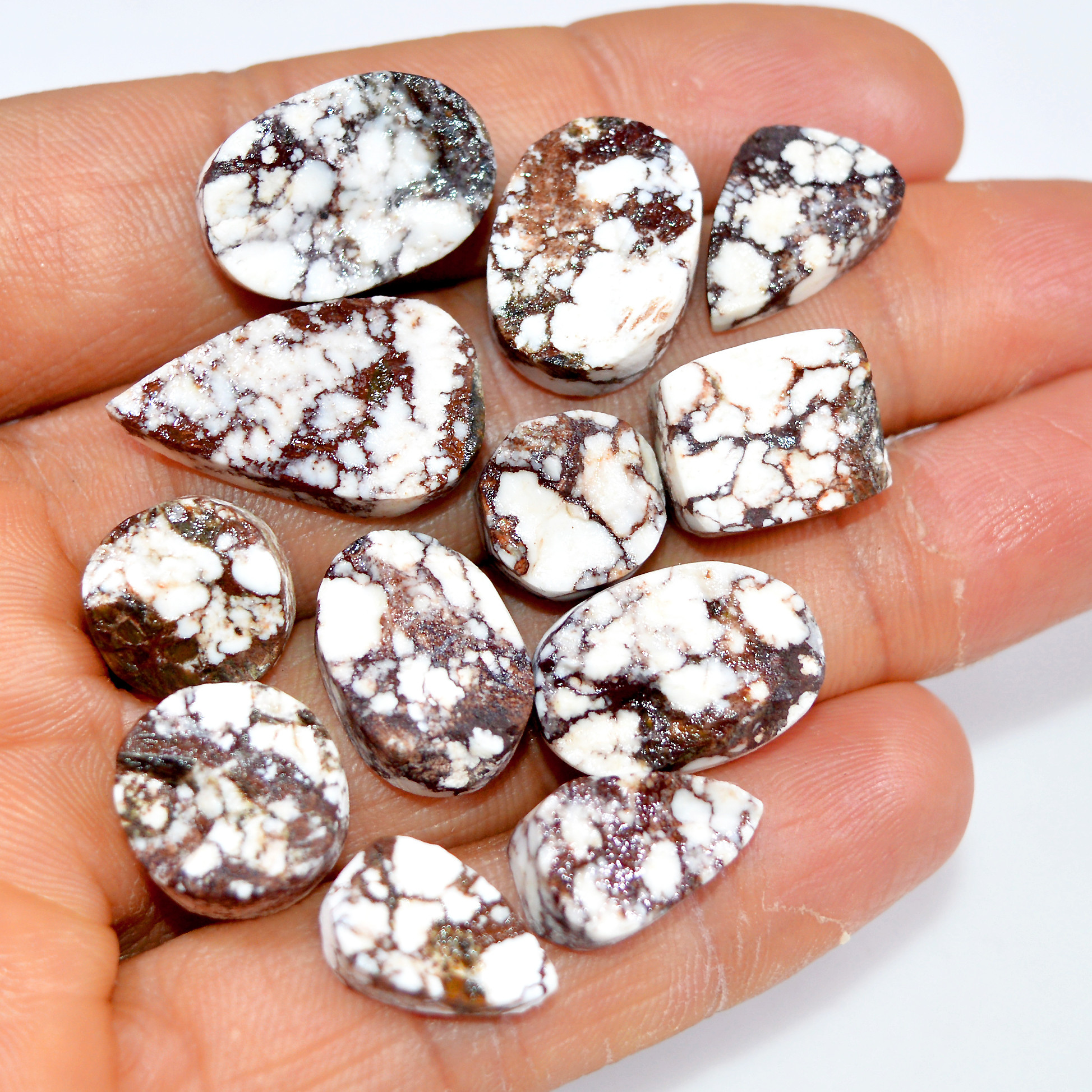 12 Pcs 132 Cts Natural Wild Horse Jasper Druzy Gemstone Mixed Shapes Craft Supply Stones For Silver Jewelry Making 22x12 12x8mm 15477