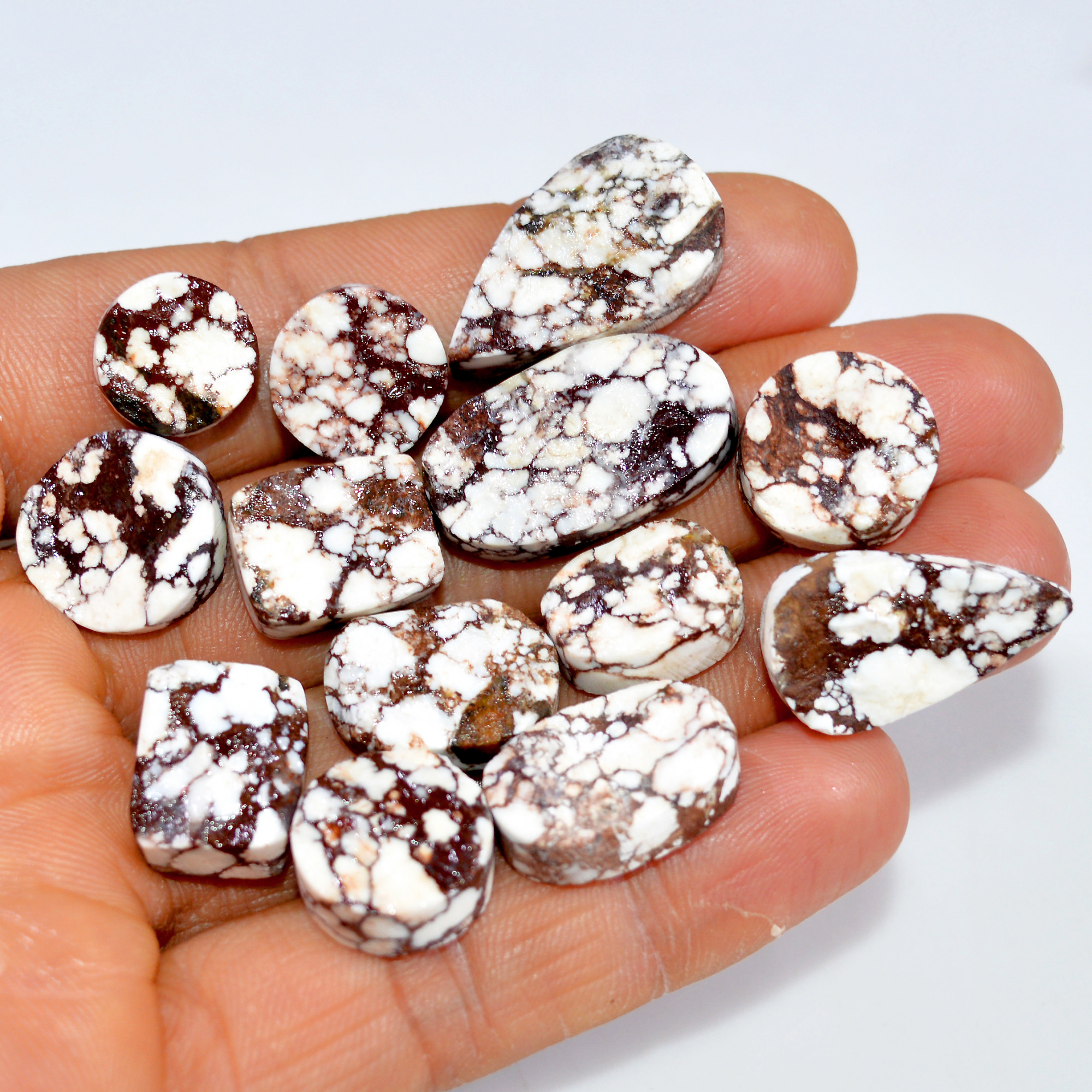 13 Pcs 174 Cts Natural Wild Horse Jasper Druzy Gemstone Mixed Shapes Craft Supply Stones For Silver Jewelry Making 24x12 10x10mm 15478