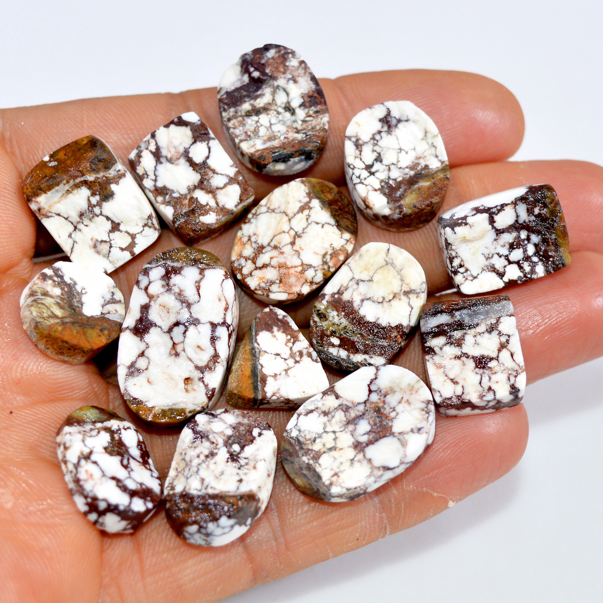 14 Pcs 196 Cts Natural Wild Horse Jasper Druzy Gemstone Mixed Shapes Craft Supply Stones For Silver Jewelry Making 23x13 12x10mm 15479