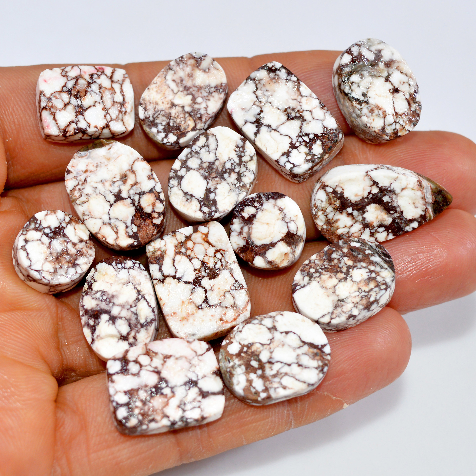 14 Pcs 189 Cts Natural Wild Horse Jasper Druzy Gemstone Mixed Shapes Craft Supply Stones For Silver Jewelry Making 18x10 11x11mm 15480