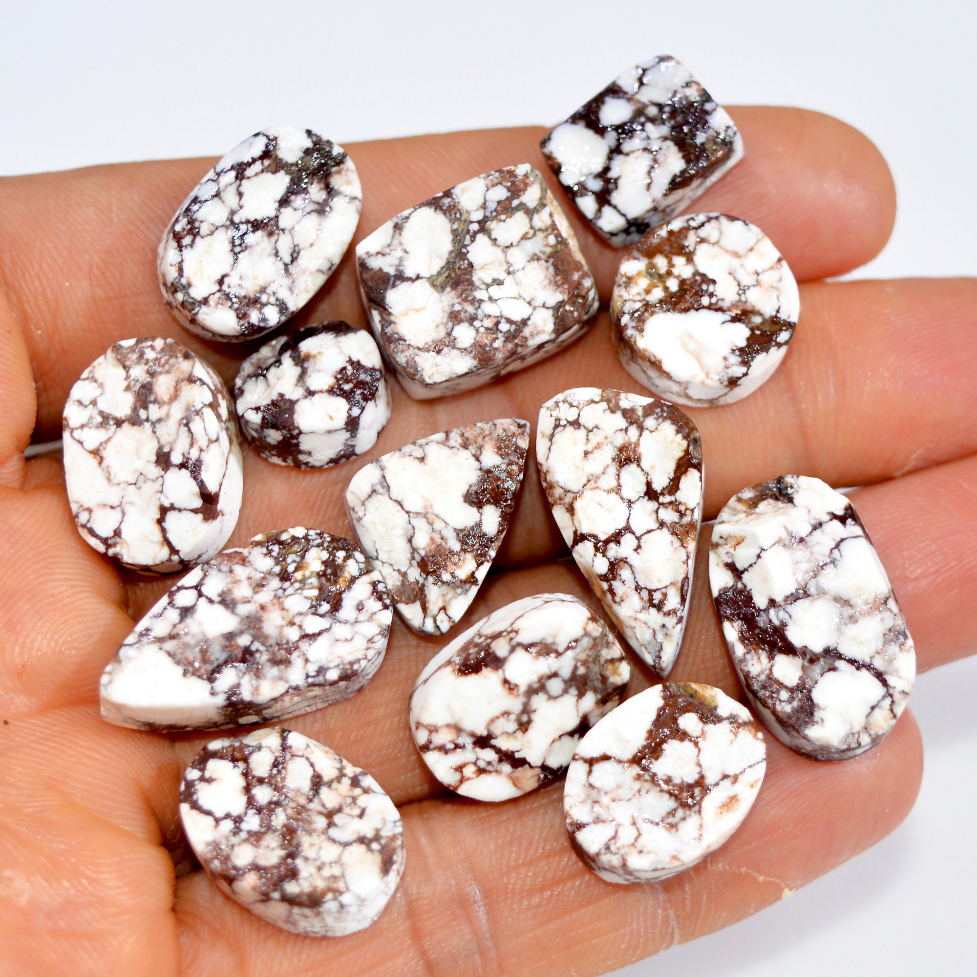 13 Pcs 280 Cts Natural Wild Horse Jasper Druzy Gemstone Mixed Shapes Craft Supply Stones For Silver Jewelry Making 21x11 10x10mm 15483