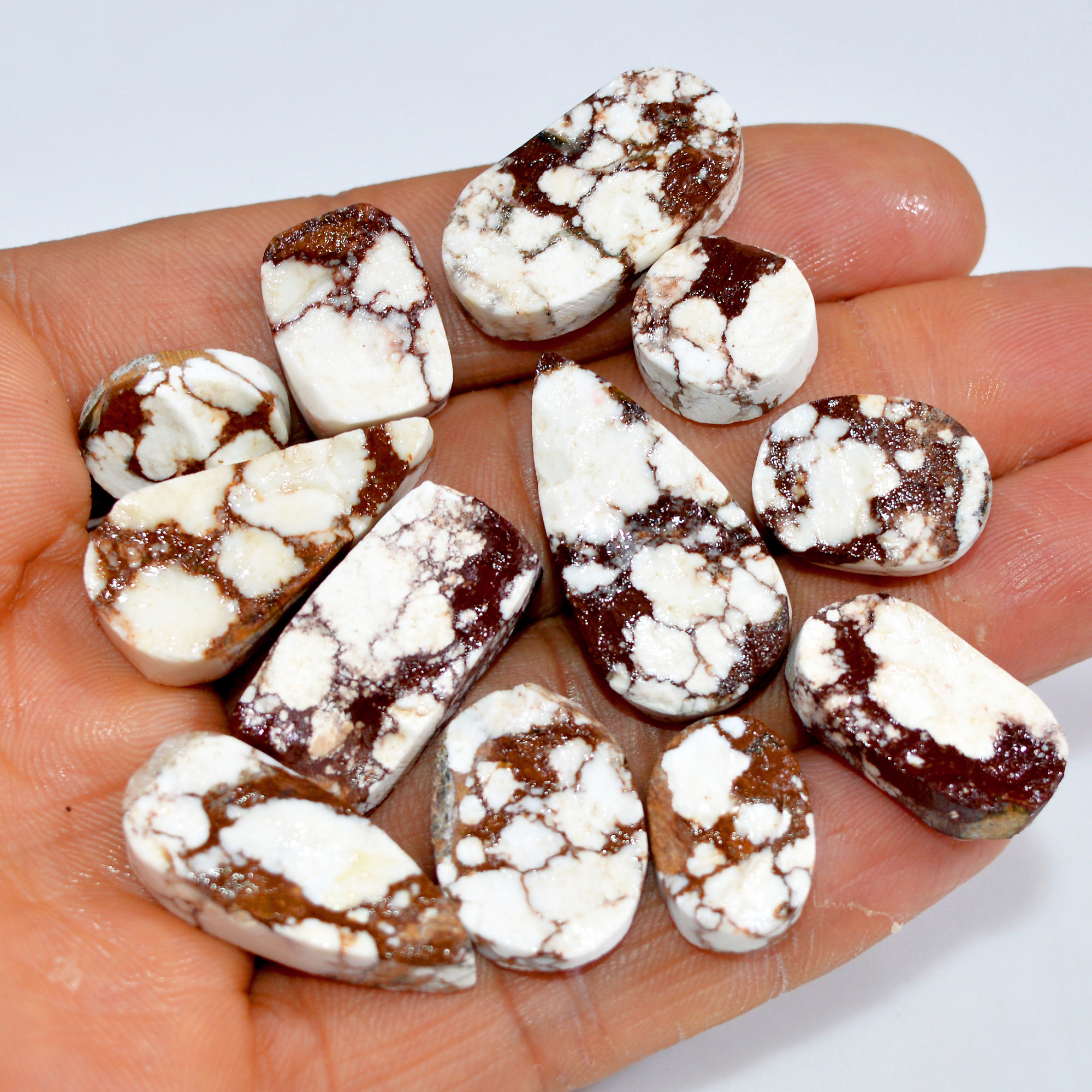 12 Pcs 198 Cts Natural Wild Horse Jasper Druzy Gemstone Mixed Shapes Craft Supply Stones For Silver Jewelry Making 28x13 11x11mm 15485