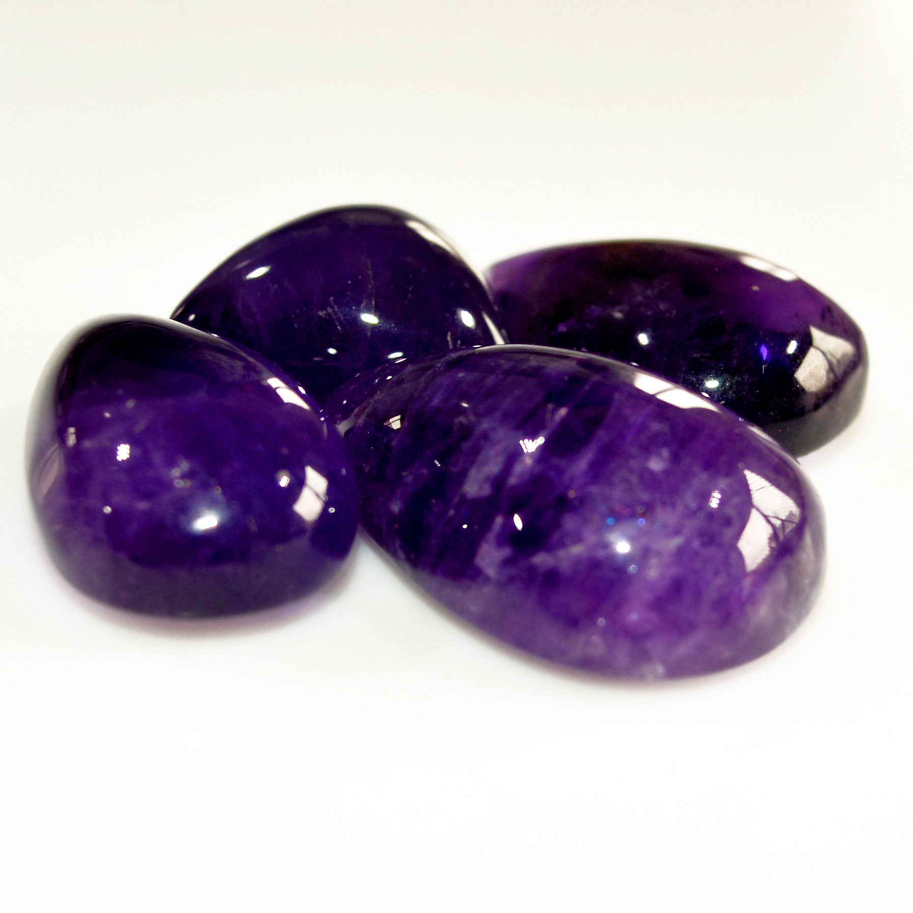 4 Pcs 141 Cts Natural Amethyst Cabochon Loose Gemstone Lot Mixed Shapes and Sizes Healing Crystal For Jewelry Making 29x19 19x19mm R-15690