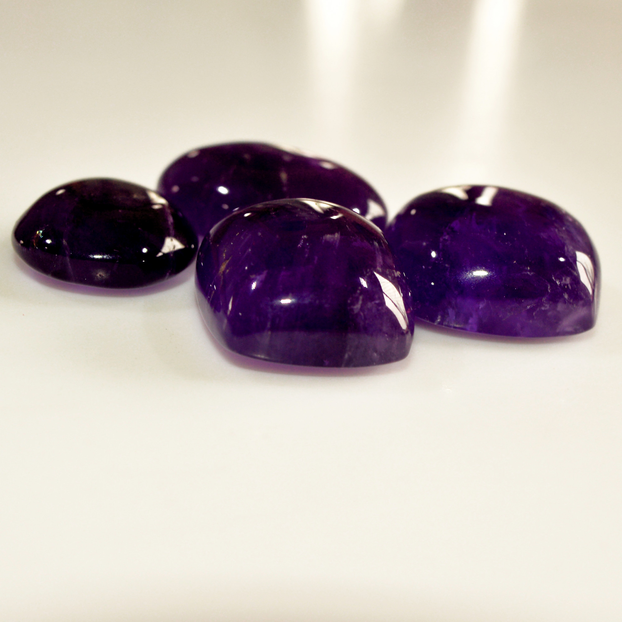 4 Pcs 170 Cts Natural Purple Amethyst Cabochon Loose Mixed Shapes Gemstone Lot For Pendants Handmade Jewelry Supplies 25x17 23x18mm 15704