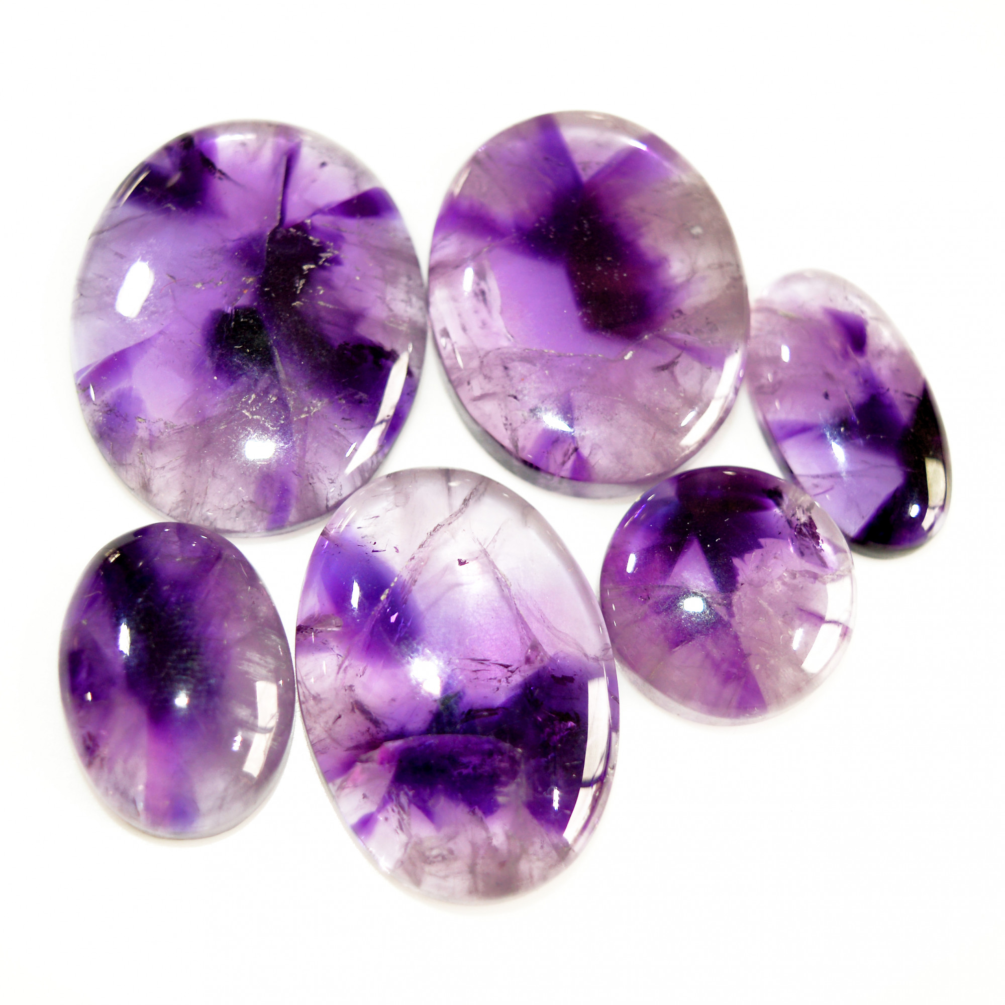 6 Pcs 197 Cts Natural Purple Amethyst Cabochon Loose Mixed Shapes Gemstone Lot For Pendants Handmade Jewelry Supplies 31x24 22x11mm 15707