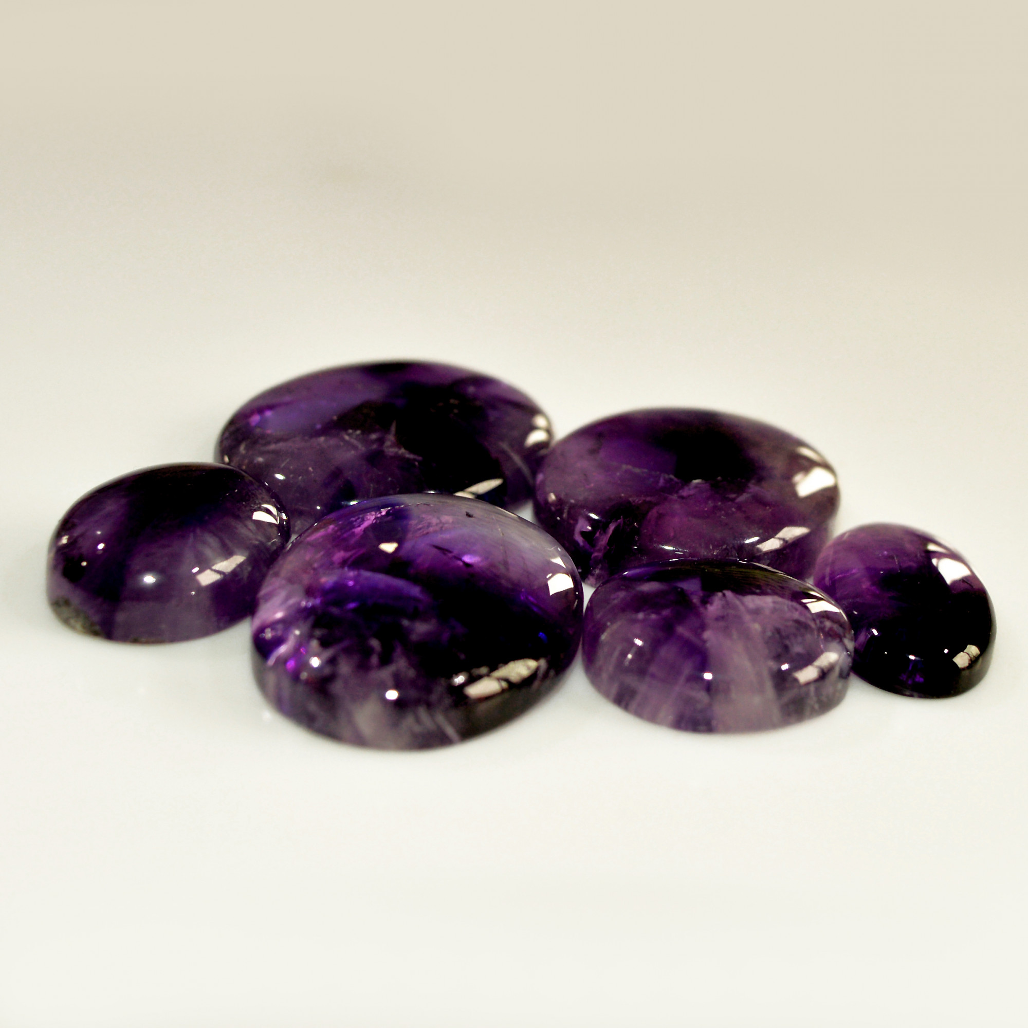 6 Pcs 197 Cts Natural Purple Amethyst Cabochon Loose Mixed Shapes Gemstone Lot For Pendants Handmade Jewelry Supplies 31x24 22x11mm 15707