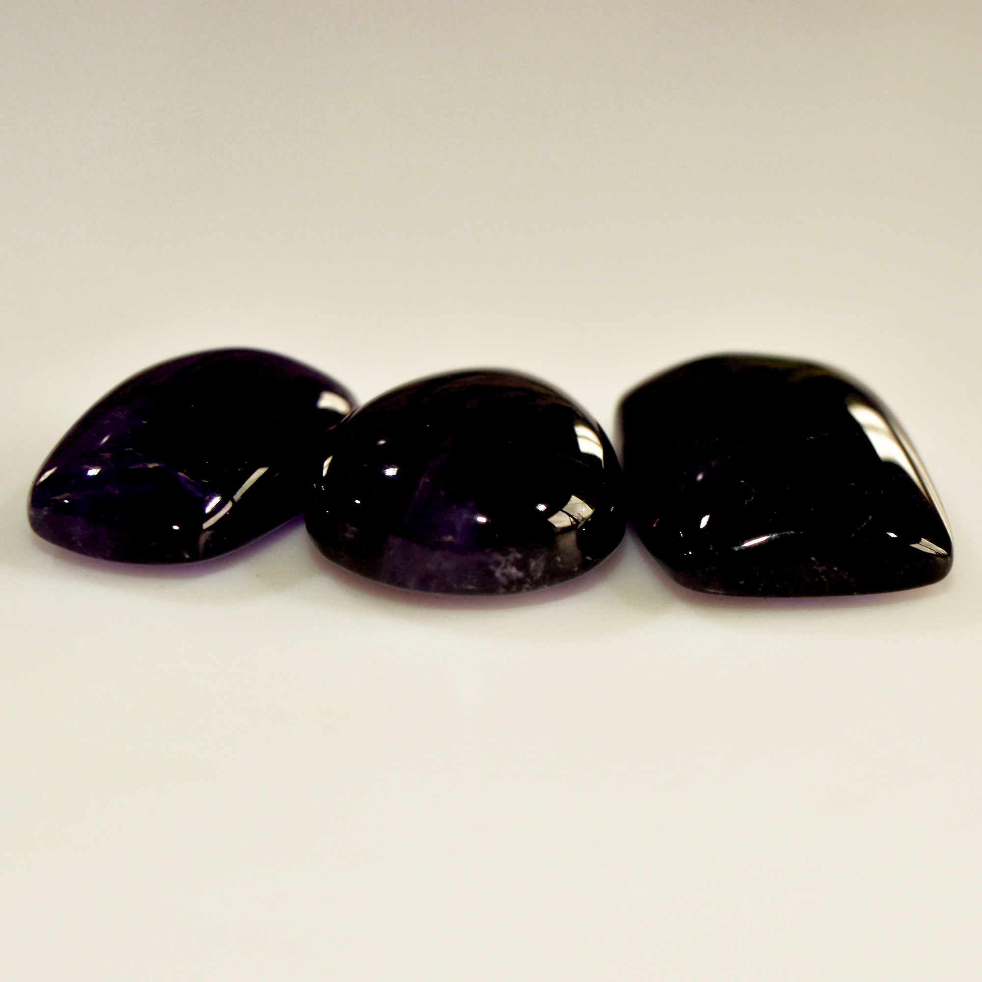 3 Pcs 78 Cts Natural Purple Amethyst Cabochon Loose Mixed Shapes Gemstone Lot For Pendants Handmade Jewelry Supplies 24x15 20x12mm R-15710