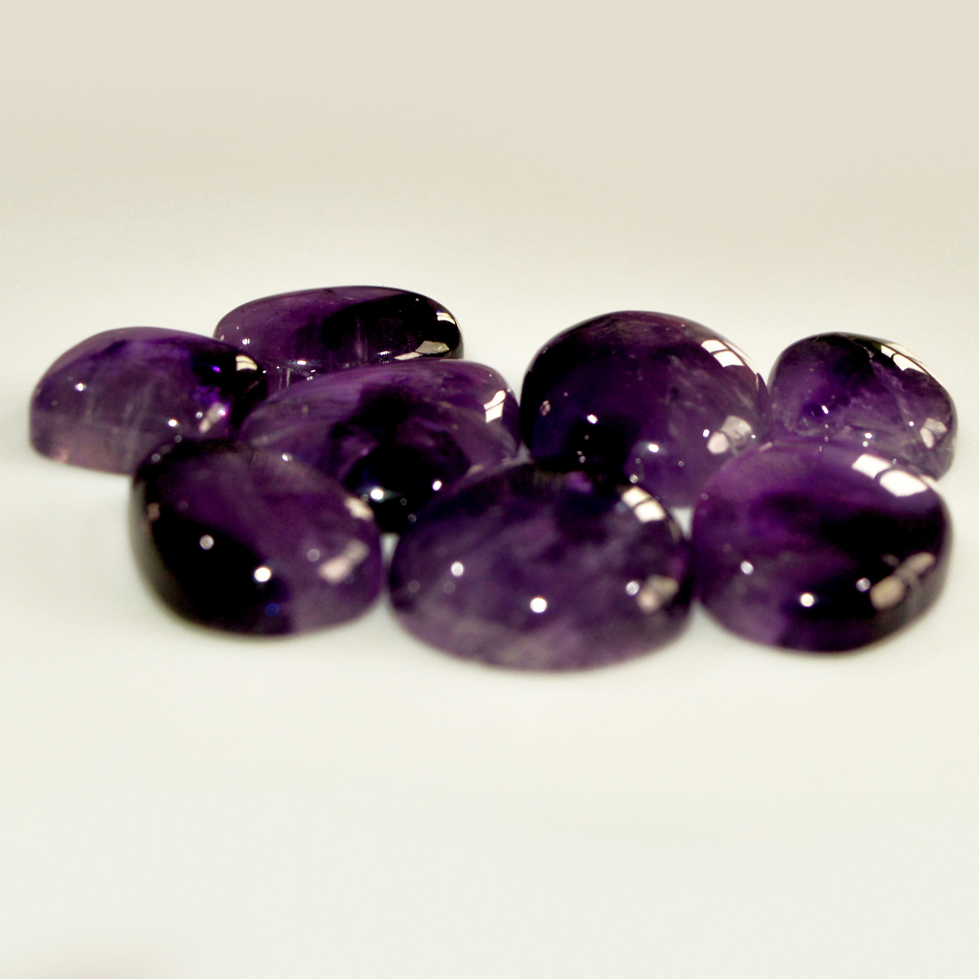 8 Pcs 130 Cts Natural Purple Amethyst Cabochon Loose Mixed Shapes Gemstone Lot For Pendants Handmade Jewelry Supplies 24x15 13x13mm 15711
