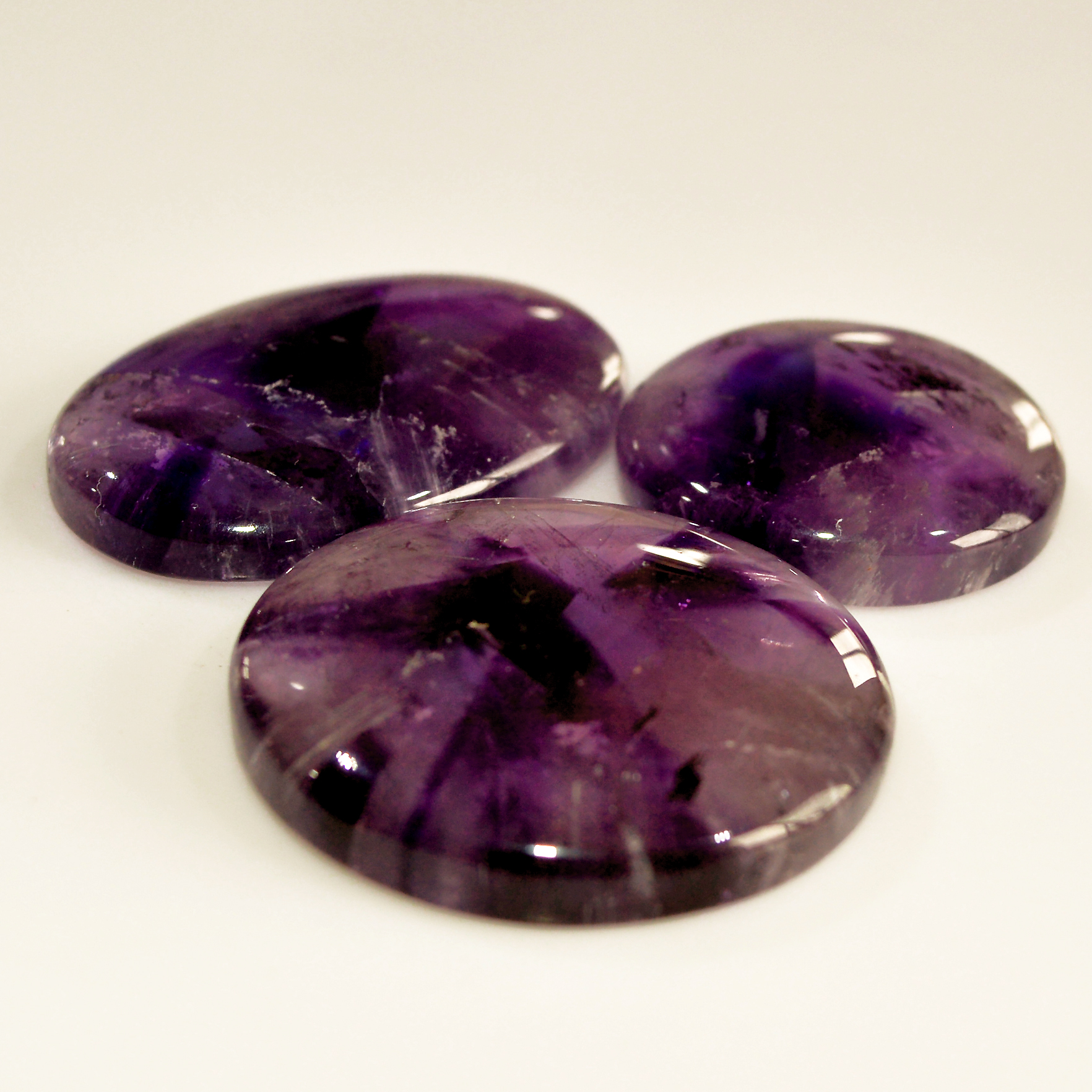 3 Pcs 181 Cts Natural Purple Amethyst Cabochon Loose Mixed Shapes Gemstone Lot For Pendants Handmade Jewelry Supplies 32x32 19x19mm 15712