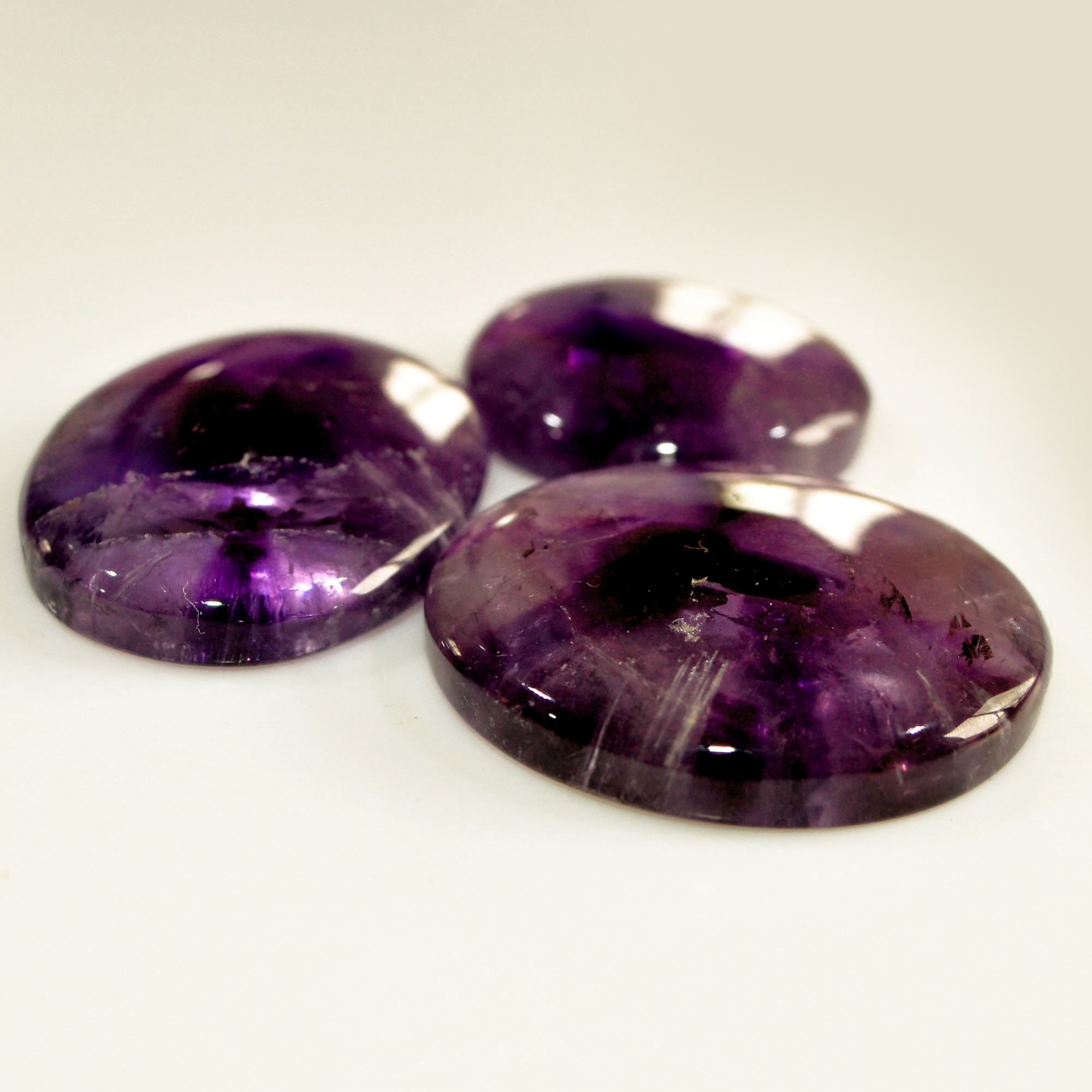 3 Pcs 181 Cts Natural Purple Amethyst Cabochon Loose Mixed Shapes Gemstone Lot For Pendants Handmade Jewelry Supplies 32x32 19x19mm 15712