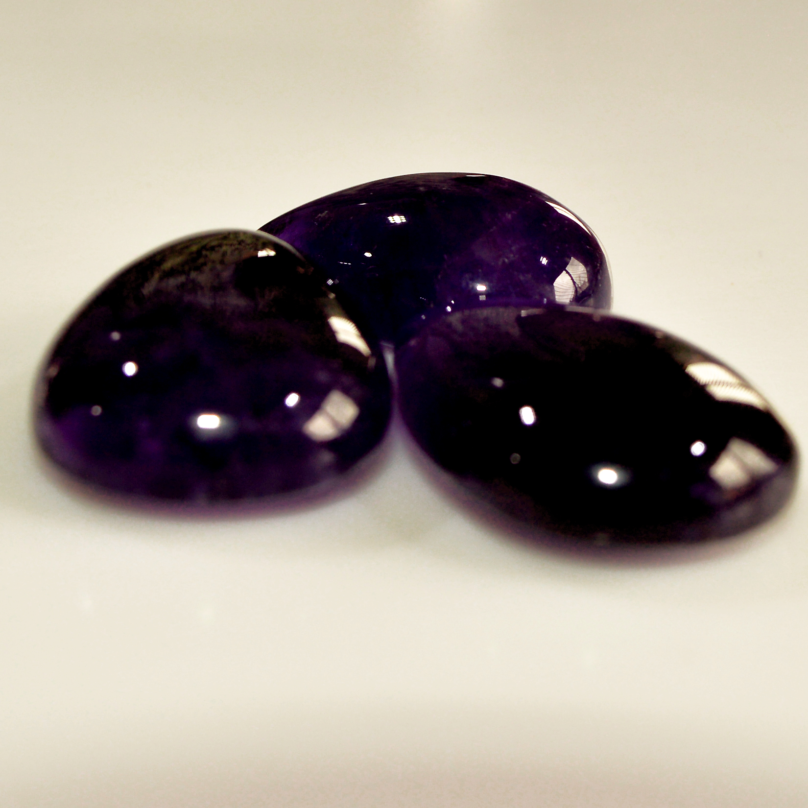 3 Pcs 126 Cts Natural Purple Amethyst Cabochon Loose Mixed Shapes Gemstone Lot For Pendants Handmade Jewelry Supplies 34x20 24x15mm 15713