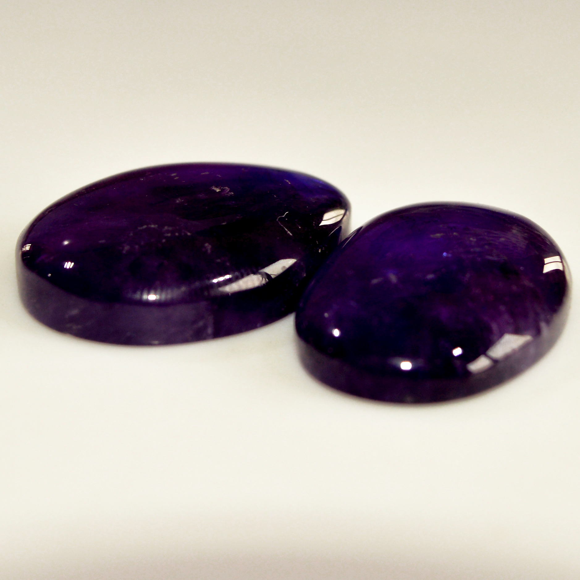 2 Pcs 88 Cts Natural Purple Amethyst Cabochon Loose Mixed Shapes Gemstone Lot For Pendants Handmade Jewelry Supplies 30x23 29x19mm 15715