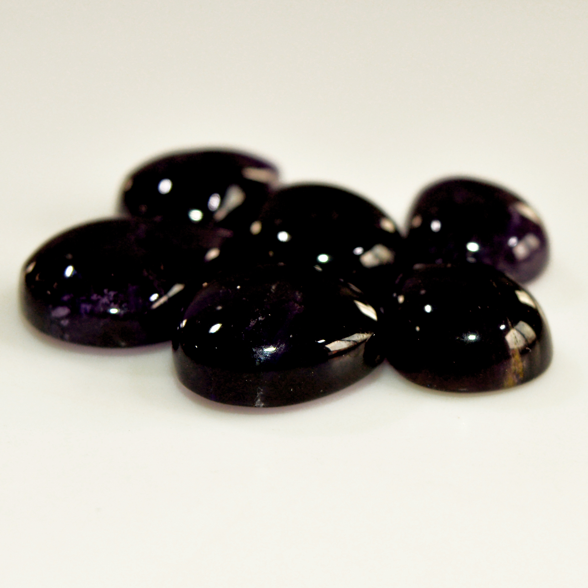 6 Pcs 59 Cts Natural Purple Amethyst Cabochon Loose Semi Precious Wholesale Lot Jewelry Making Wire Wrapping Pendant 17x12 13x10mm 15718