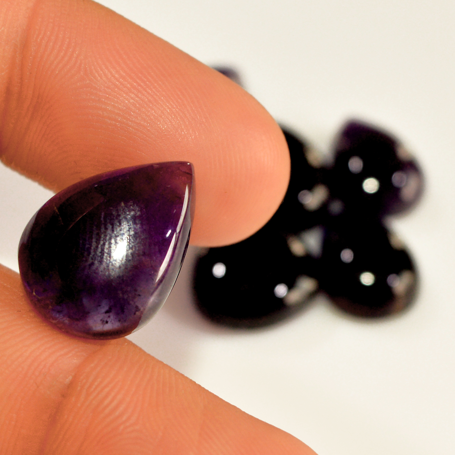 6 Pcs 59 Cts Natural Purple Amethyst Cabochon Loose Semi Precious Wholesale Lot Jewelry Making Wire Wrapping Pendant 17x12 13x10mm 15718