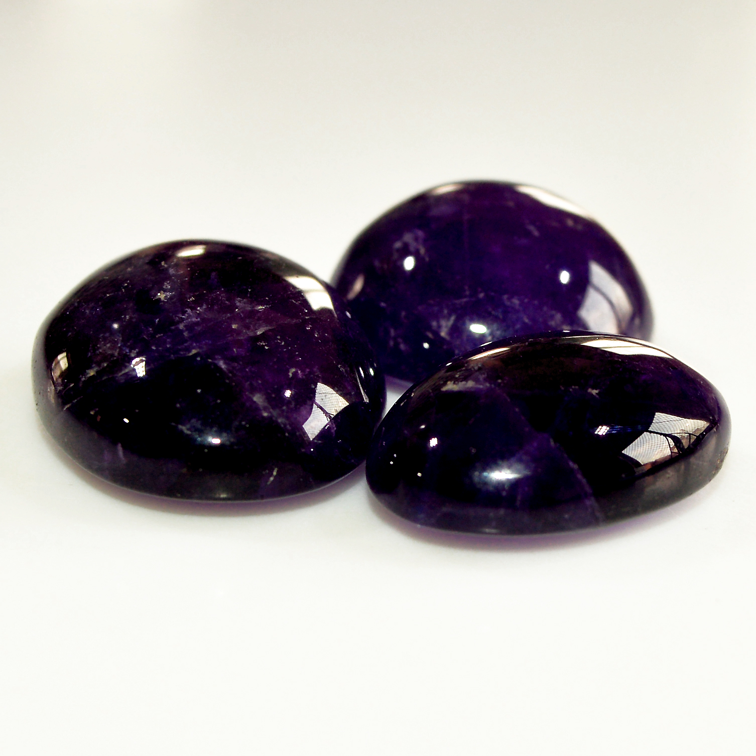 3 Pcs 117 Cts Natural Purple Amethyst Cabochon Loose Semi Precious Wholesale Lot Jewelry Making Wire Wrapping Pendant 27x20 20x20mm 15727