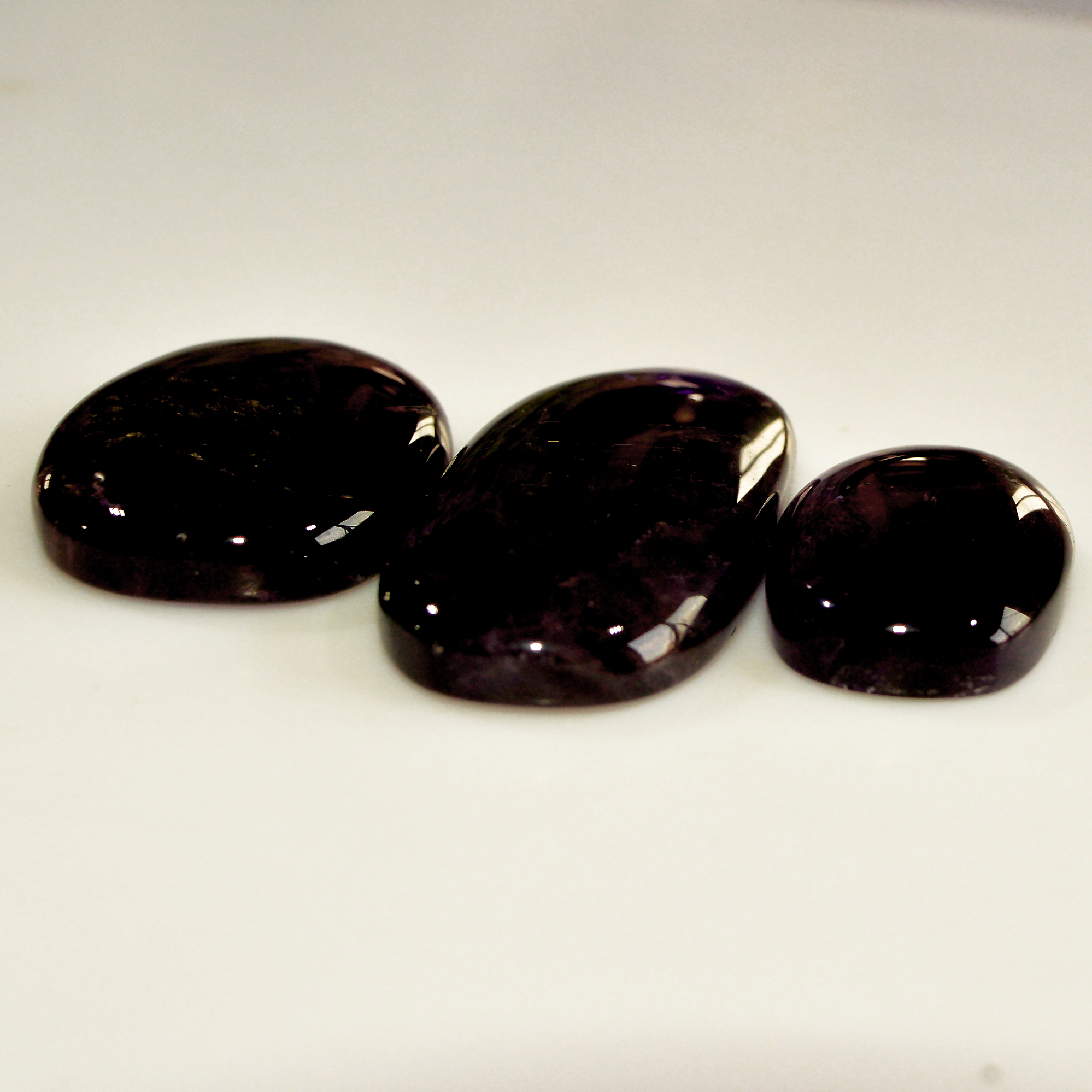 3 Pcs 146 Cts Natural Purple Amethyst Cabochon Loose Semi Precious Wholesale Lot Jewelry Making Wire Wrapping Pendant 40x20 25x16mm 15728