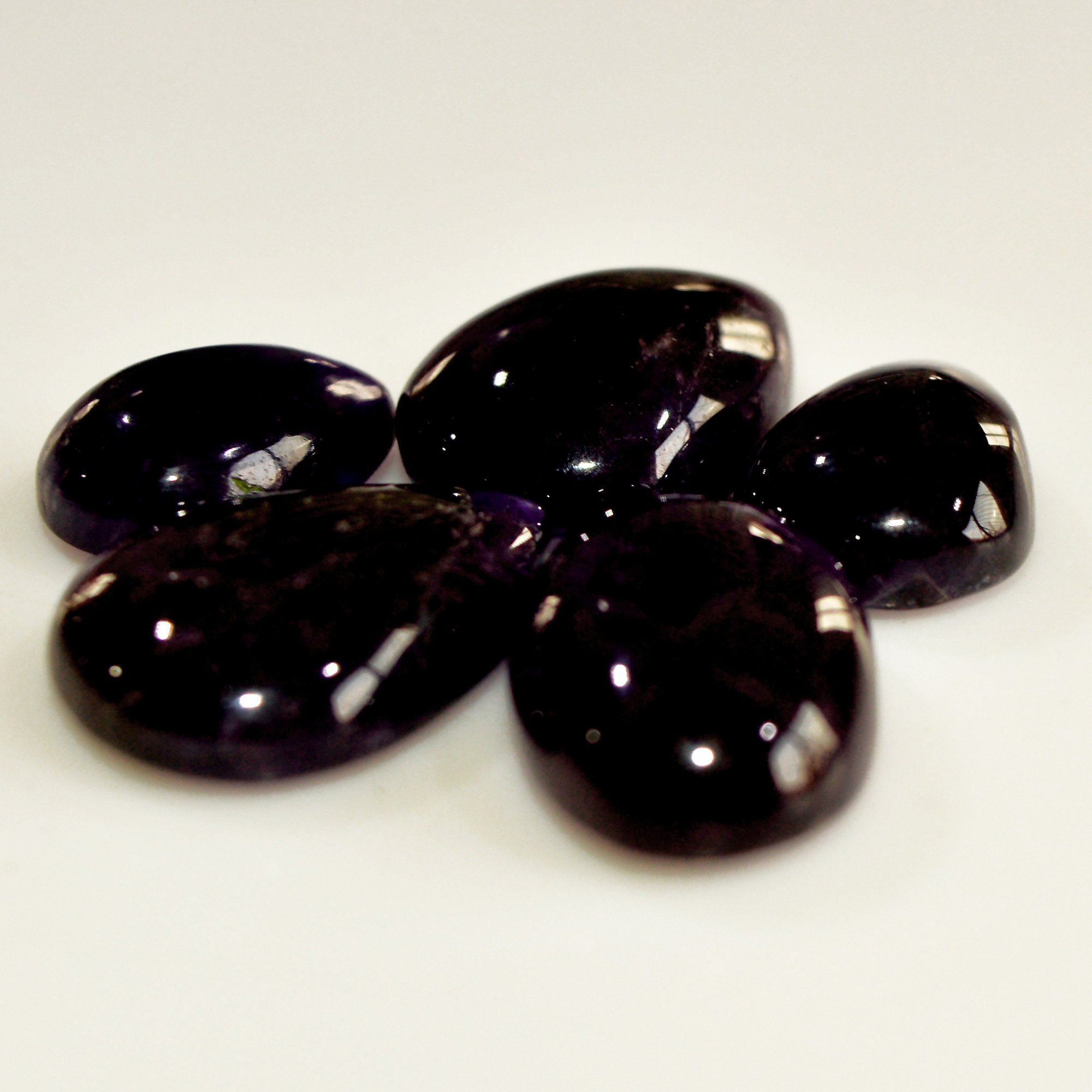 5 Pcs 71 Cts Natural Purple Amethyst Cabochon Loose Semi Precious Wholesale Lot Jewelry Making Wire Wrapping Pendant 20x12 15x10mm 15729