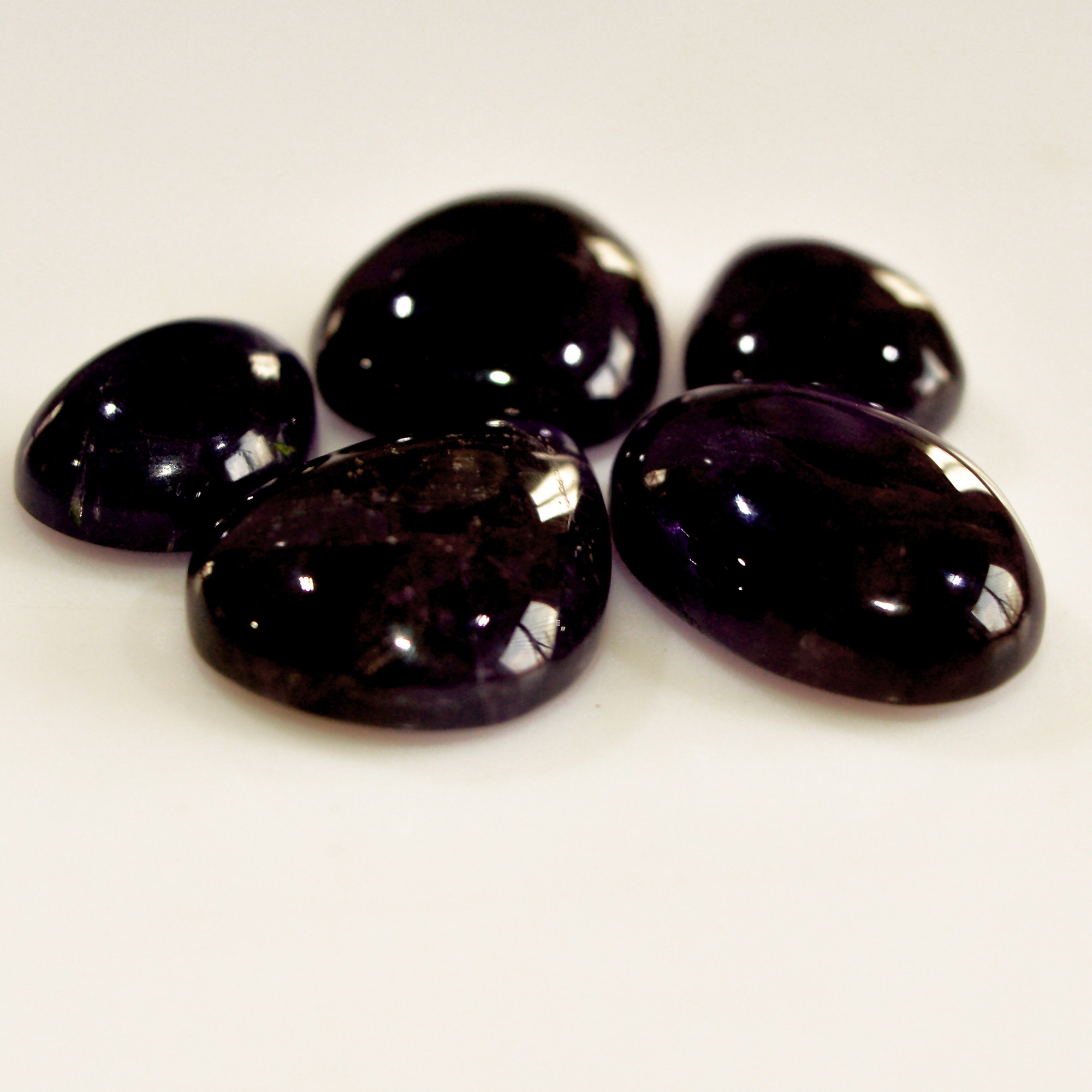 5 Pcs 71 Cts Natural Purple Amethyst Cabochon Loose Semi Precious Wholesale Lot Jewelry Making Wire Wrapping Pendant 20x12 15x10mm 15729