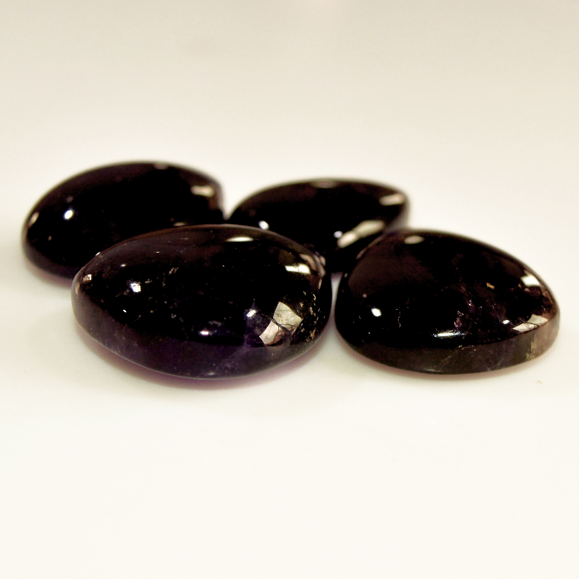 4 Pcs 110 Cts Natural Purple Amethyst Cabochon Loose Semi Precious Wholesale Lot Jewelry Making Wire Wrapping Pendant 25x18 20x14mm 15736