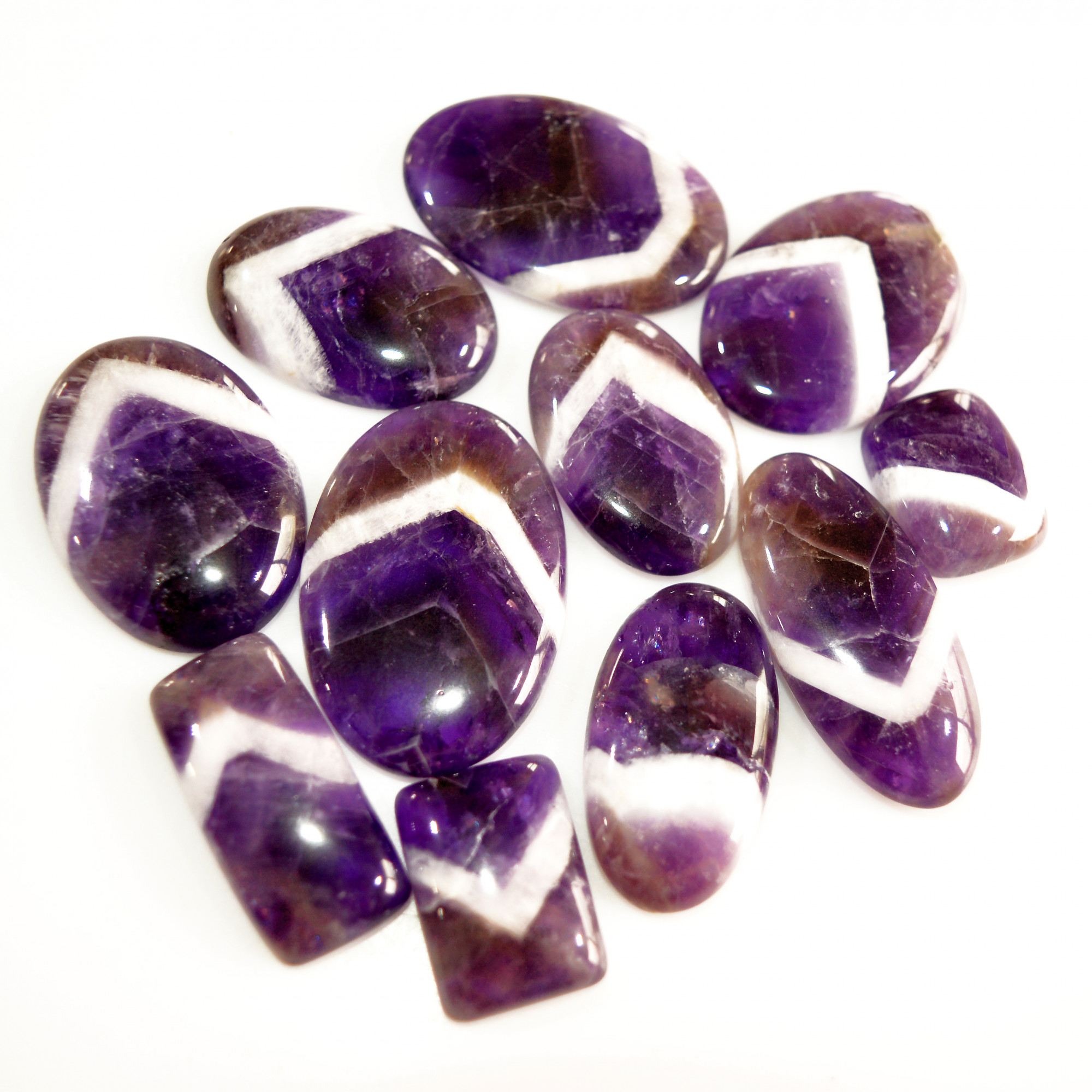 11Pcs 318Ct Natural Amethyst Cabochon Mixed Shapes Gemstone Lot For Pendants Handmade Craft Supplies For Jewelry Making 34x22 17x14mm 15740