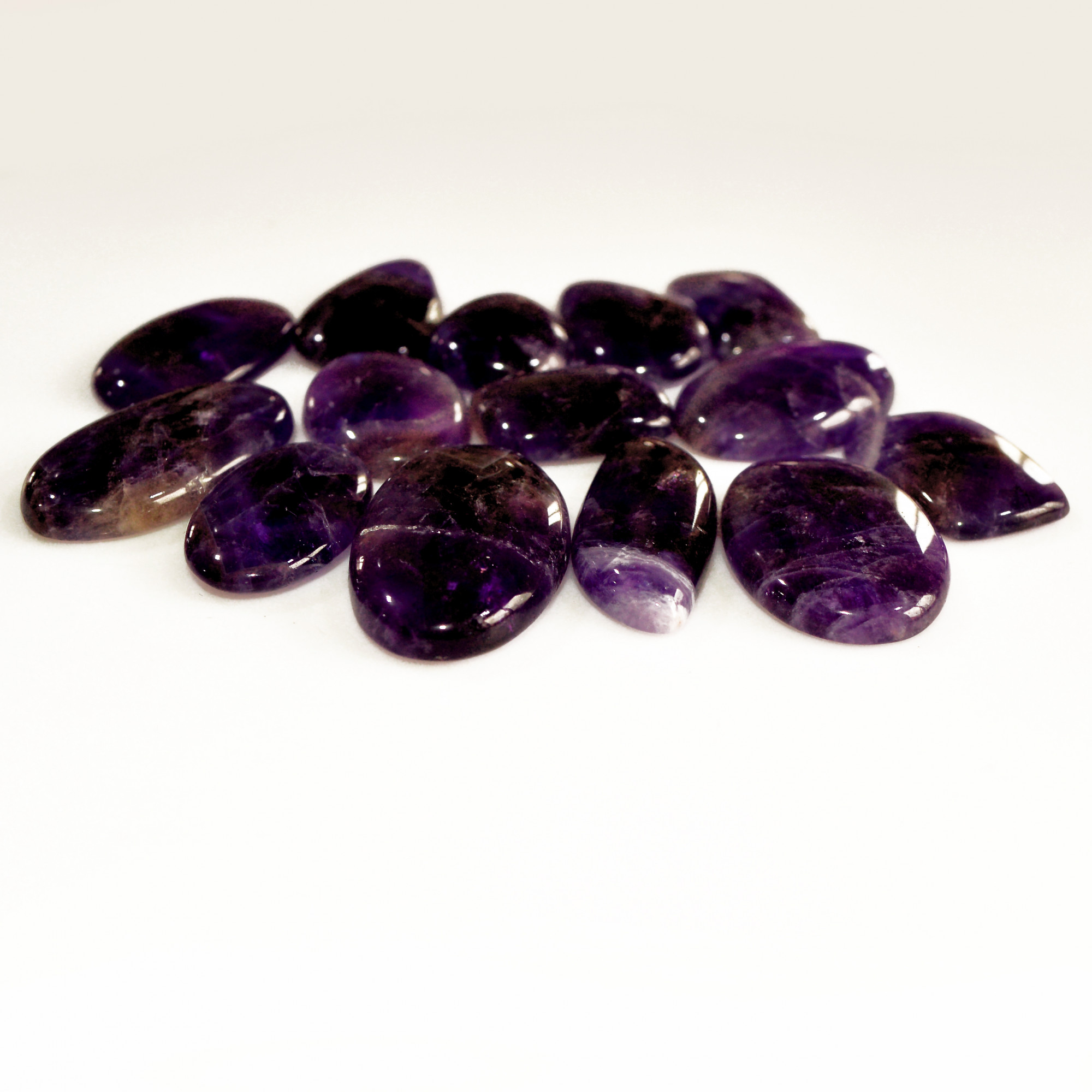 14Pcs 272Ct Natural Amethyst Cabochon Mixed Shapes Gemstone Lot For Pendants Handmade Craft Supplies For Jewelry Making 30x17 17x13mm 15741