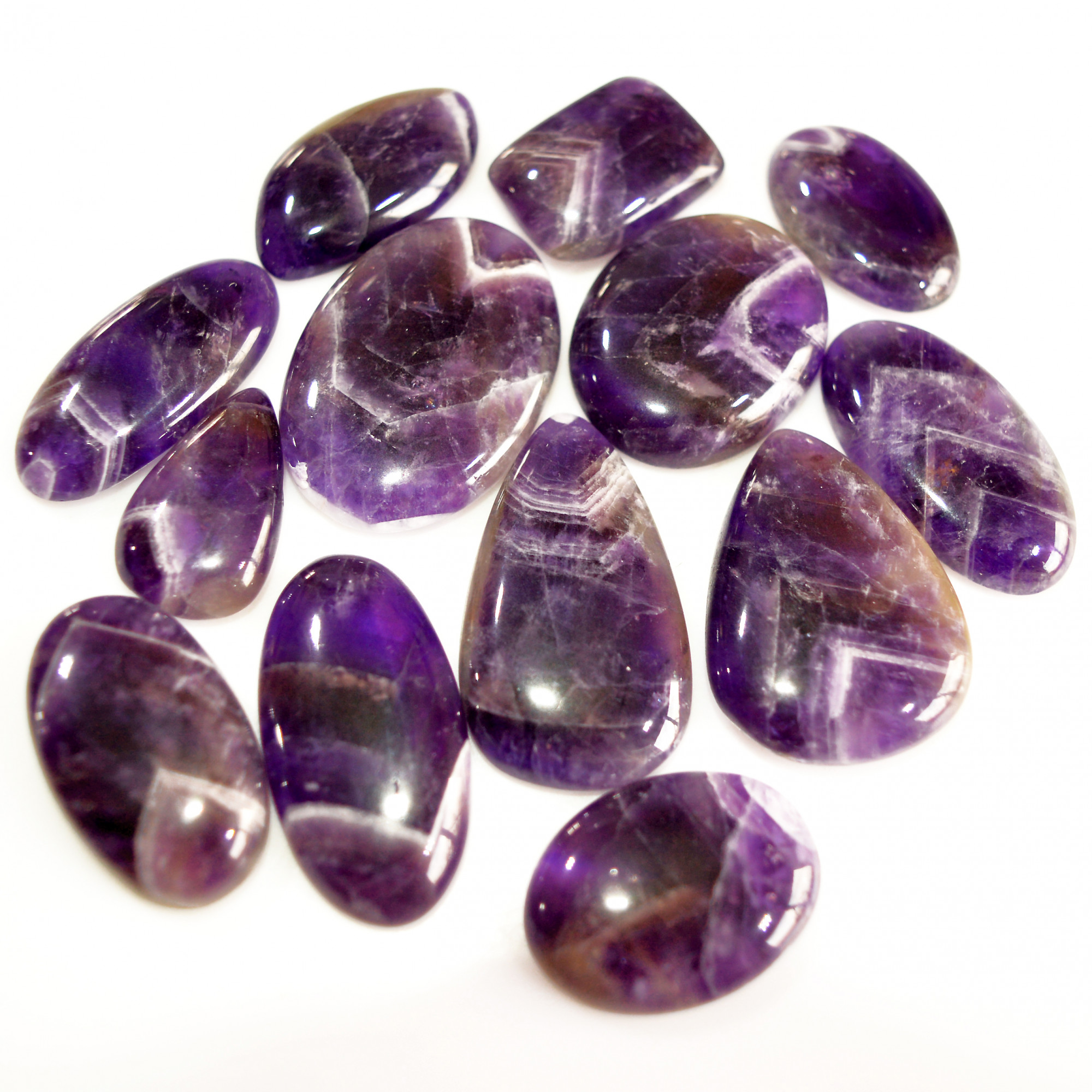 13Pcs 312Ct Natural Amethyst Cabochon Mixed Shapes Gemstone Lot For Pendants Handmade Craft Supplies For Jewelry Making 32x17 19x12mm 15744