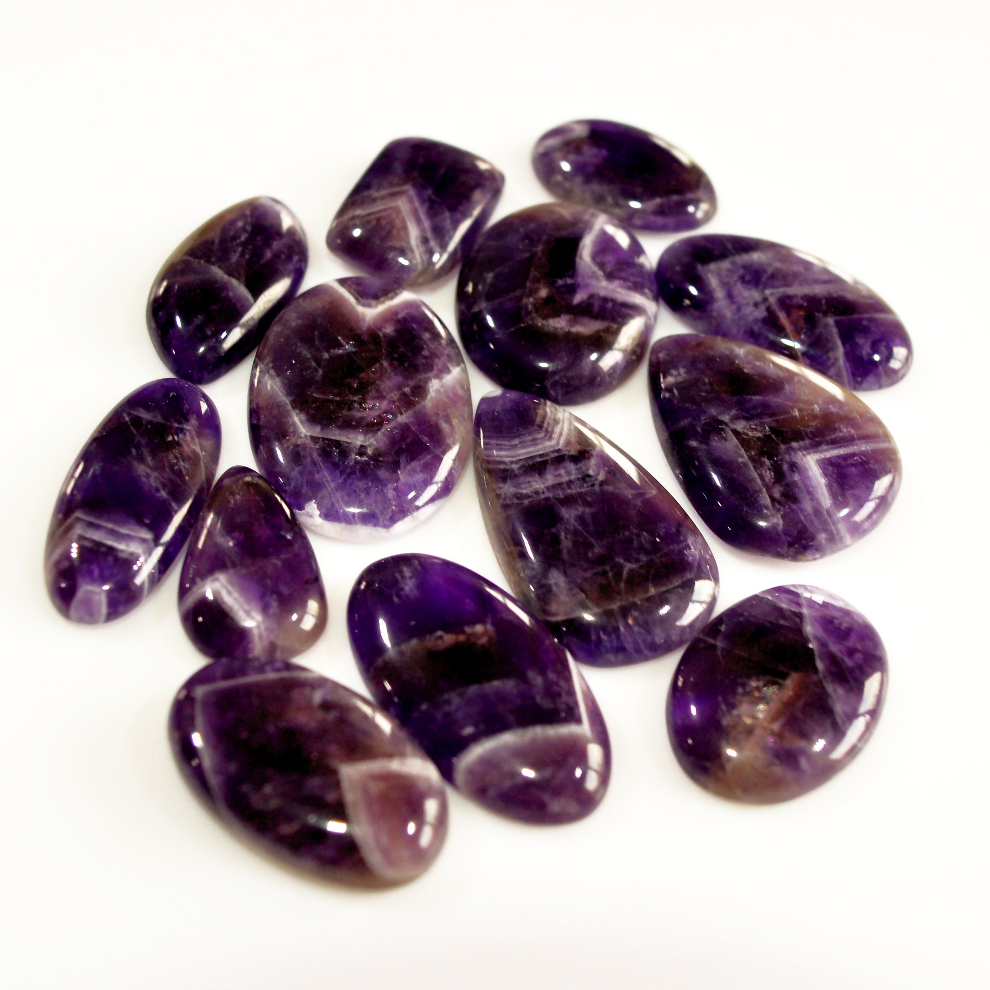 13Pcs 312Ct Natural Amethyst Cabochon Mixed Shapes Gemstone Lot For Pendants Handmade Craft Supplies For Jewelry Making 32x17 19x12mm 15744