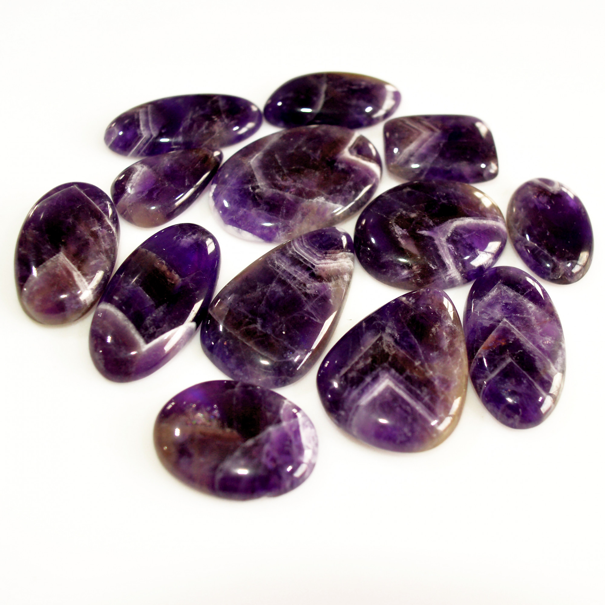 13Pcs 312Ct Natural Amethyst Cabochon Mixed Shapes Gemstone Lot For Pendants Handmade Craft Supplies For Jewelry Making 32x17 19x12mm 15744