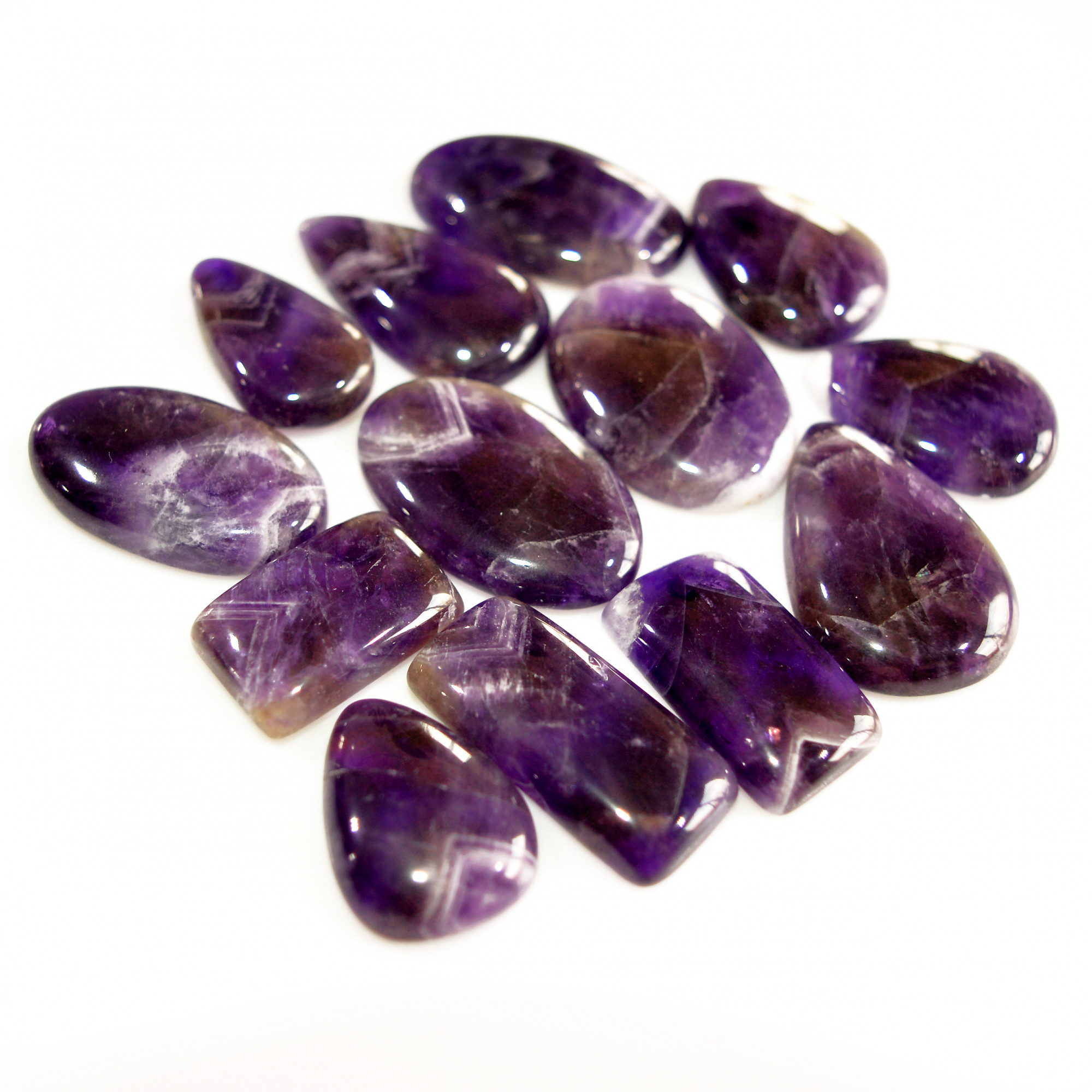 13Pcs 312Ct Natural Amethyst Cabochon Mixed Shapes Gemstone Lot For Pendants Handmade Craft Supplies For Jewelry Making 29x19 20x14mm 15745