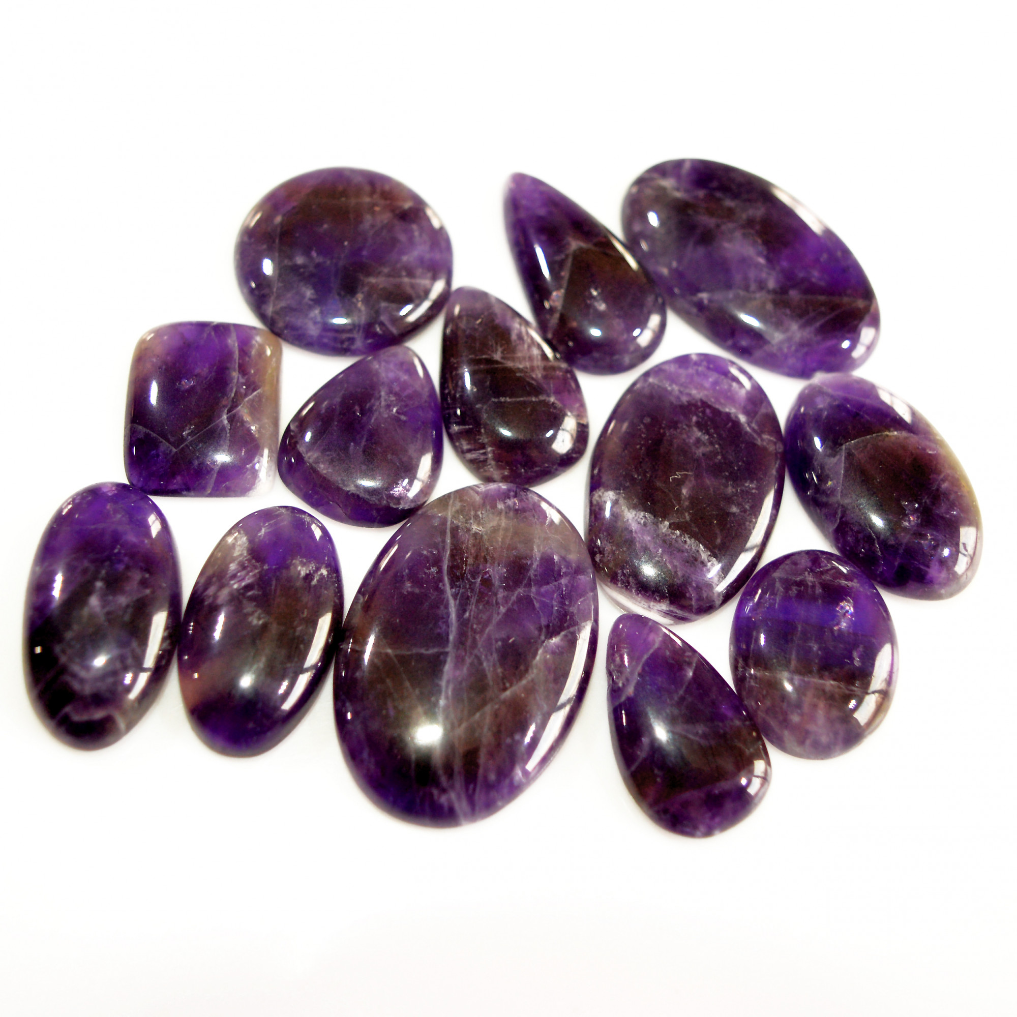 13Pcs 283Ct Natural Amethyst Cabochon Mixed Shapes Gemstone Lot For Pendants Handmade Craft Supplies For Jewelry Making 32x21 17x14mm 15748