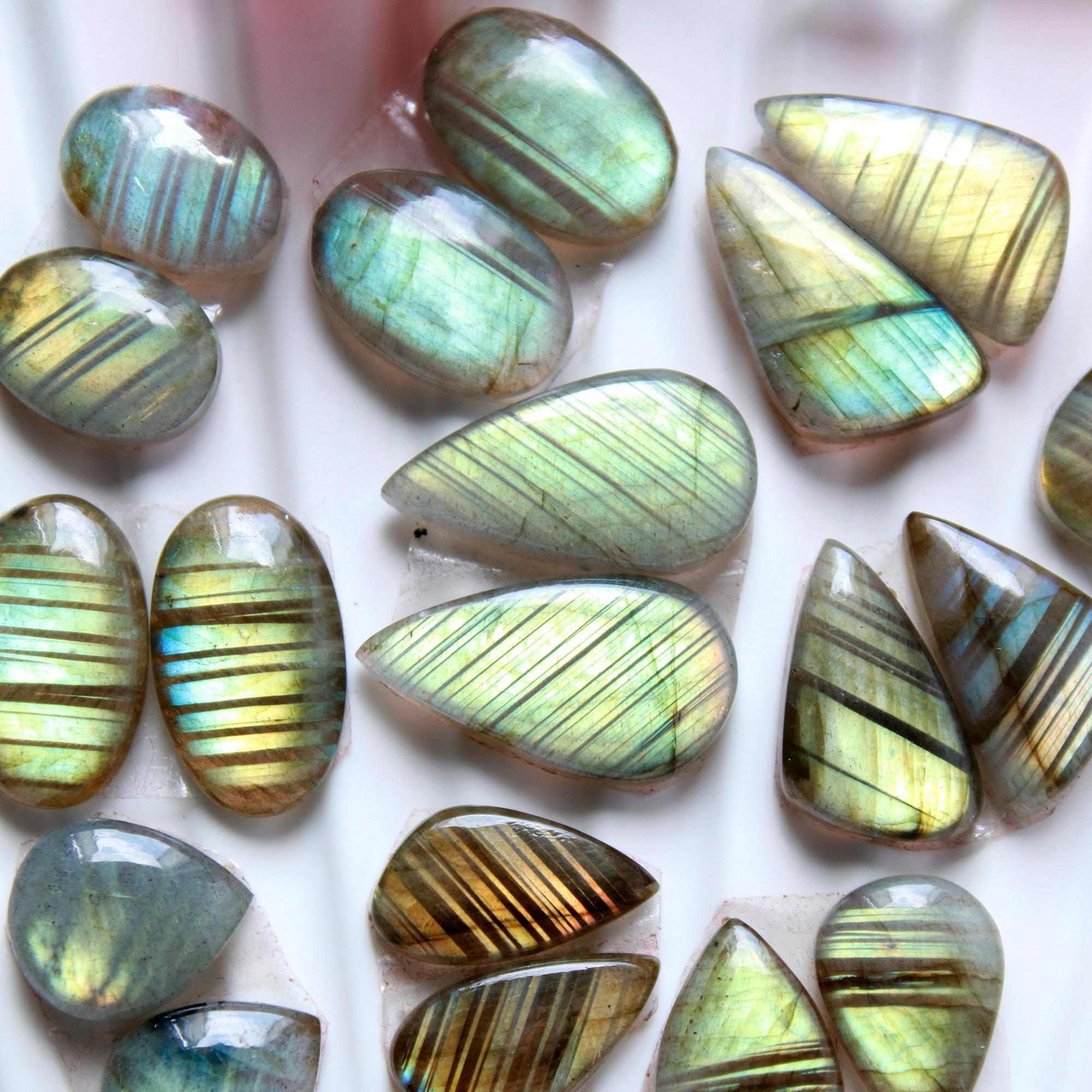 10Pairs 107Cts Natural Labradorite Cabochon Pair For Earrings Labradorite Gemstone Cabochon Crystal For Womens Earring 20x10 11x10mm 15794