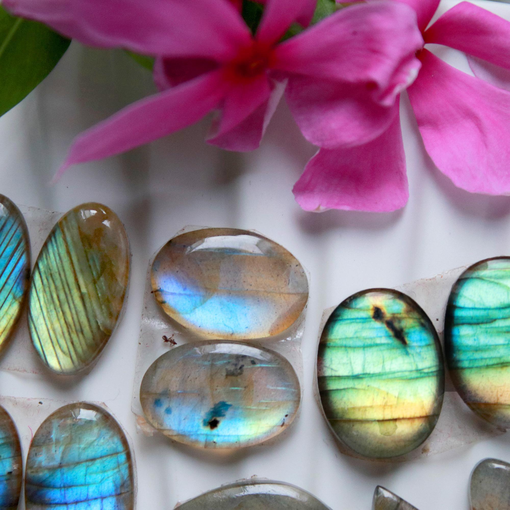 7 Pairs 82 Cts Natural Labradorite Cabochon Pair For Dangle Earring Labradorite Loose Gemstone Lot For Jewelry Making 20x10 14x8mm 15813