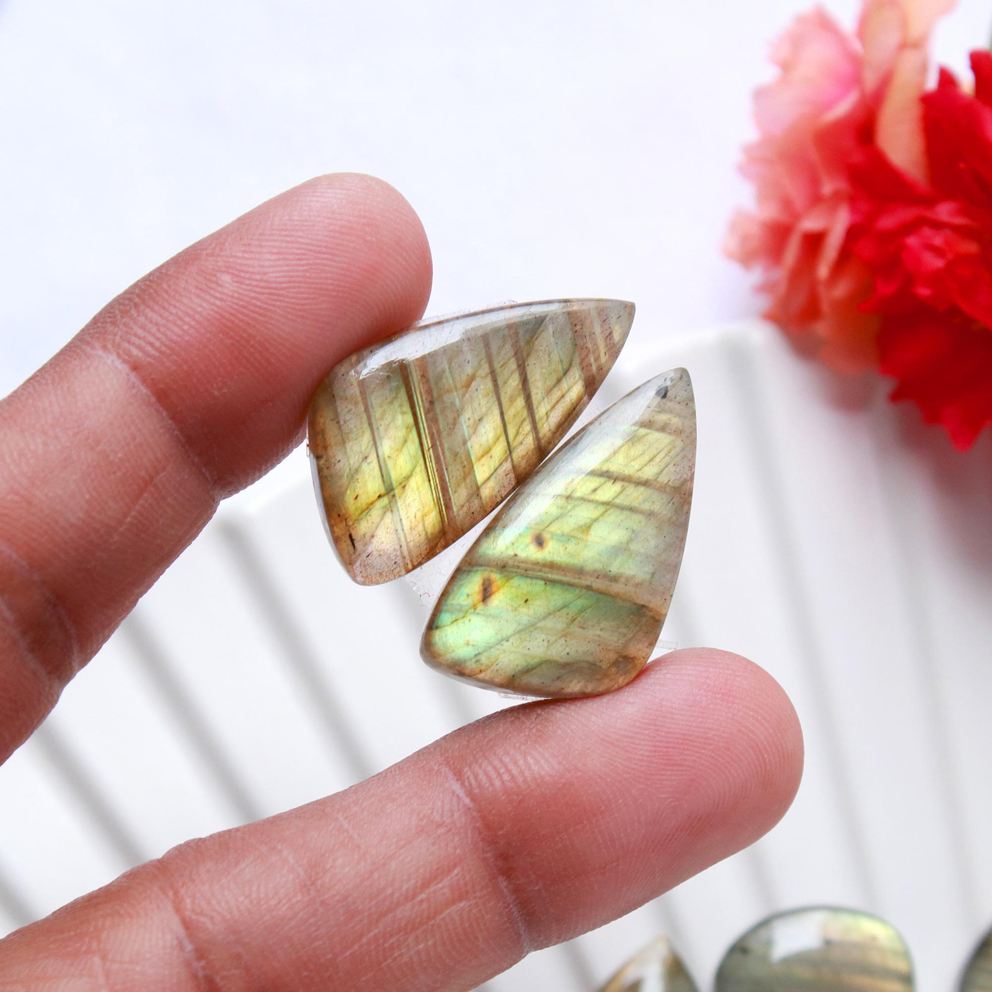 5 Pairs 121 Cts Natural Labradorite Earrings Gemstone Dangle Drop Silver Jewelry Crystals For Earrings Cabochon Pair Lot25x13 20x6mm 15822