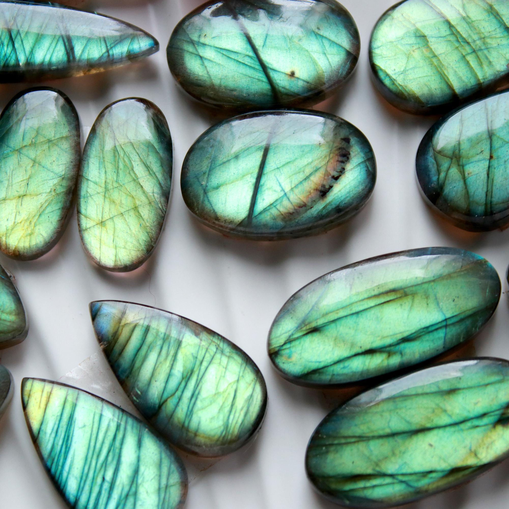 8 Pairs 211 Cts Natural Labradorite Earrings Gemstone Dangle Drop Silver Jewelry Crystals For Earrings Cabochon Pair Lot25x11 20x10mm 15824