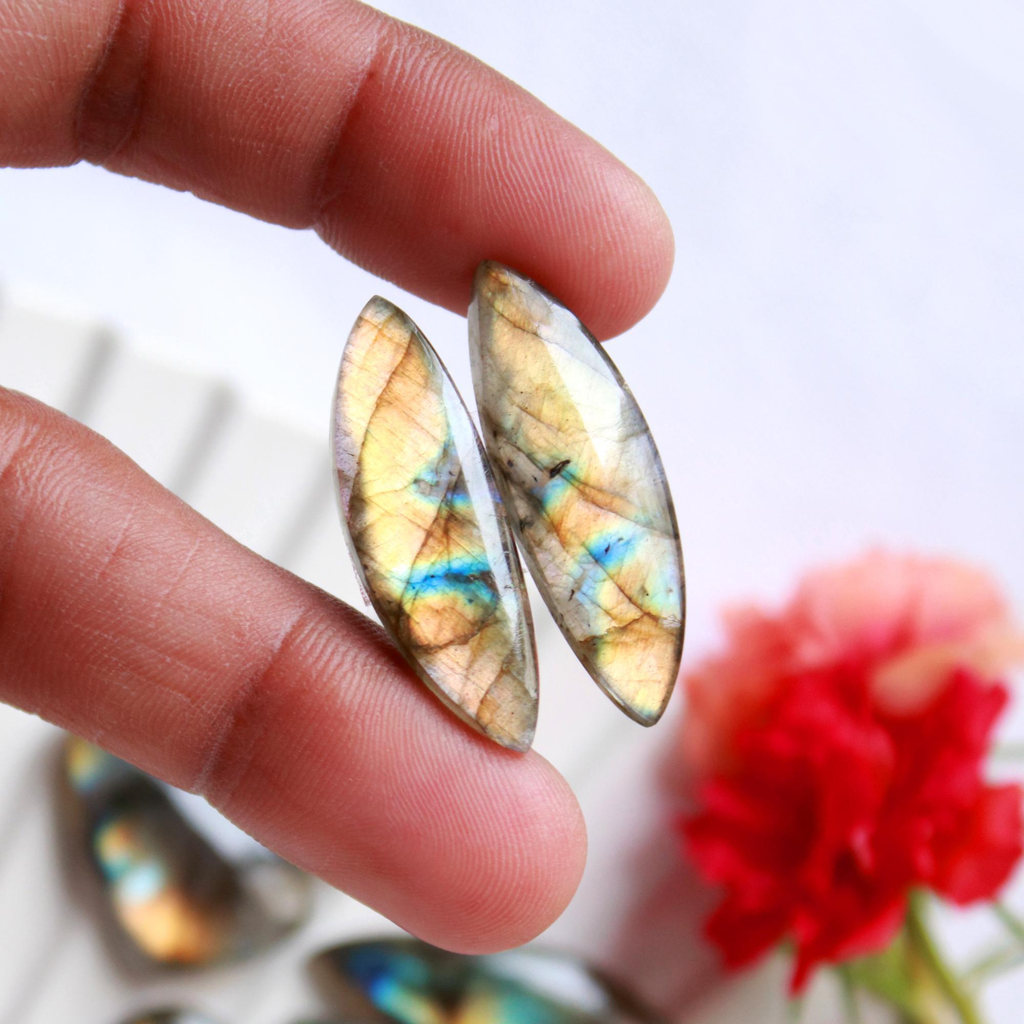 6 Pairs 150 Cts Natural Labradorite Earrings Gemstone Dangle Drop Silver Jewelry Crystals For Earrings Cabochon Pair Lot40x10 25x12mm 15825