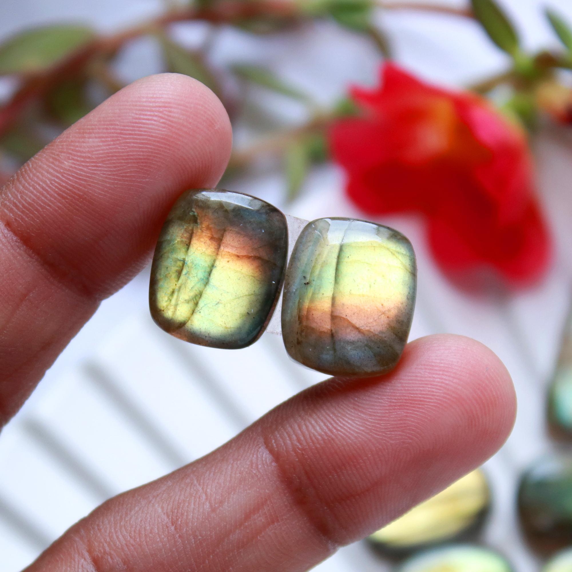 7 Pairs 130 Cts Natural Labradorite Earrings Gemstone Dangle Drop Silver Jewelry Crystals For Earrings Cabochon Pair Lot25x10 14x10mm 15833