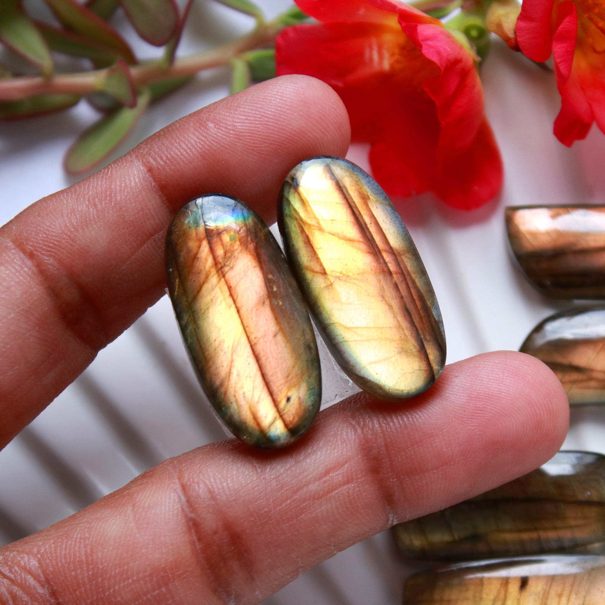 5 Pairs 165 Cts Natural Labradorite Earrings Gemstone Dangle Drop Silver Jewelry Crystals For Earrings Cabochon Pair Lot30x12 20x10mm 15835