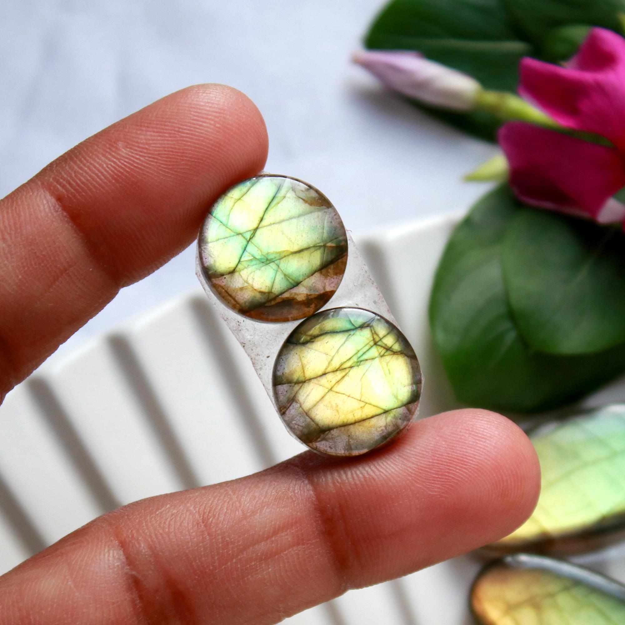 5 Pairs 178 Cts Natural Labradorite Cabochon Loose Gemstone Pair Woman Earrings Mix Shapes Dangle Drop Earrings Pair45x10 15x15mm 15851